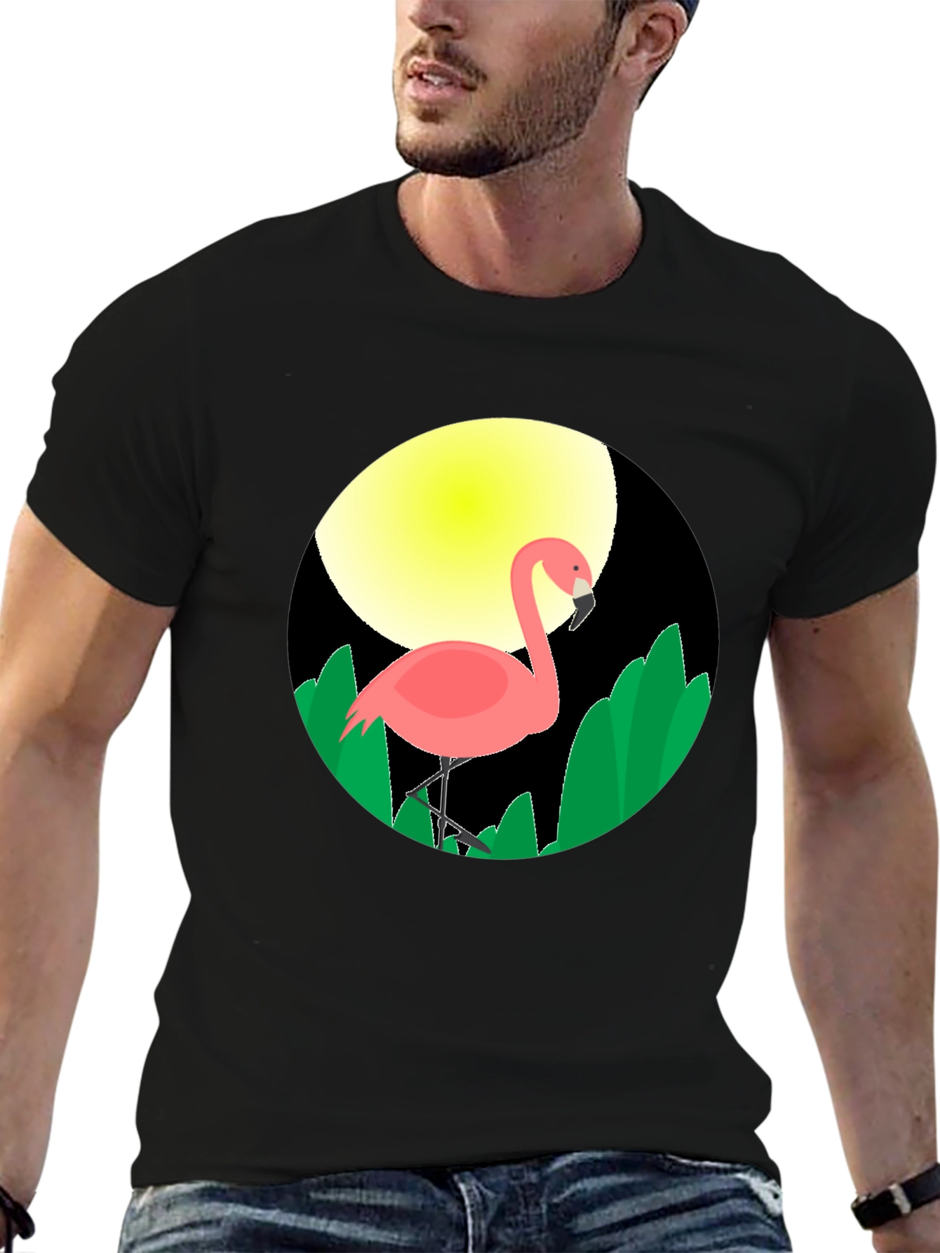Flamingo Graphic Tee - Tropical Bird T-Shirt