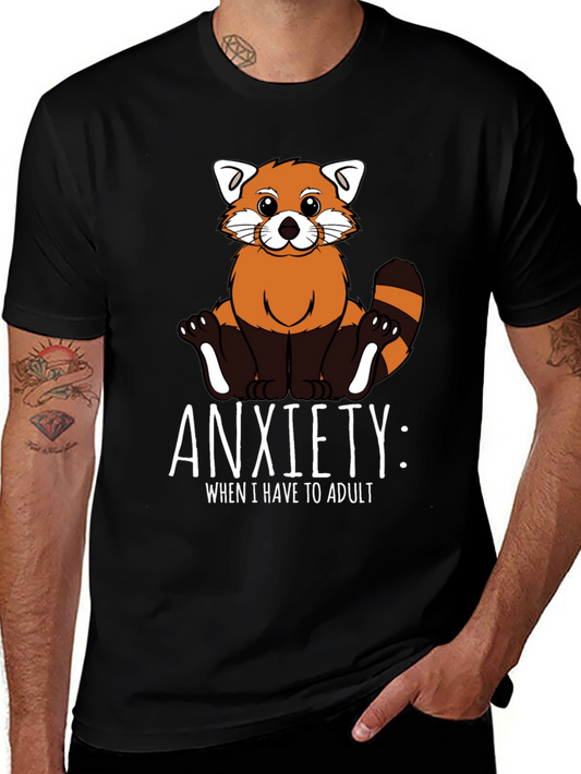 Anxiety Red Panda Adulting T-Shirt