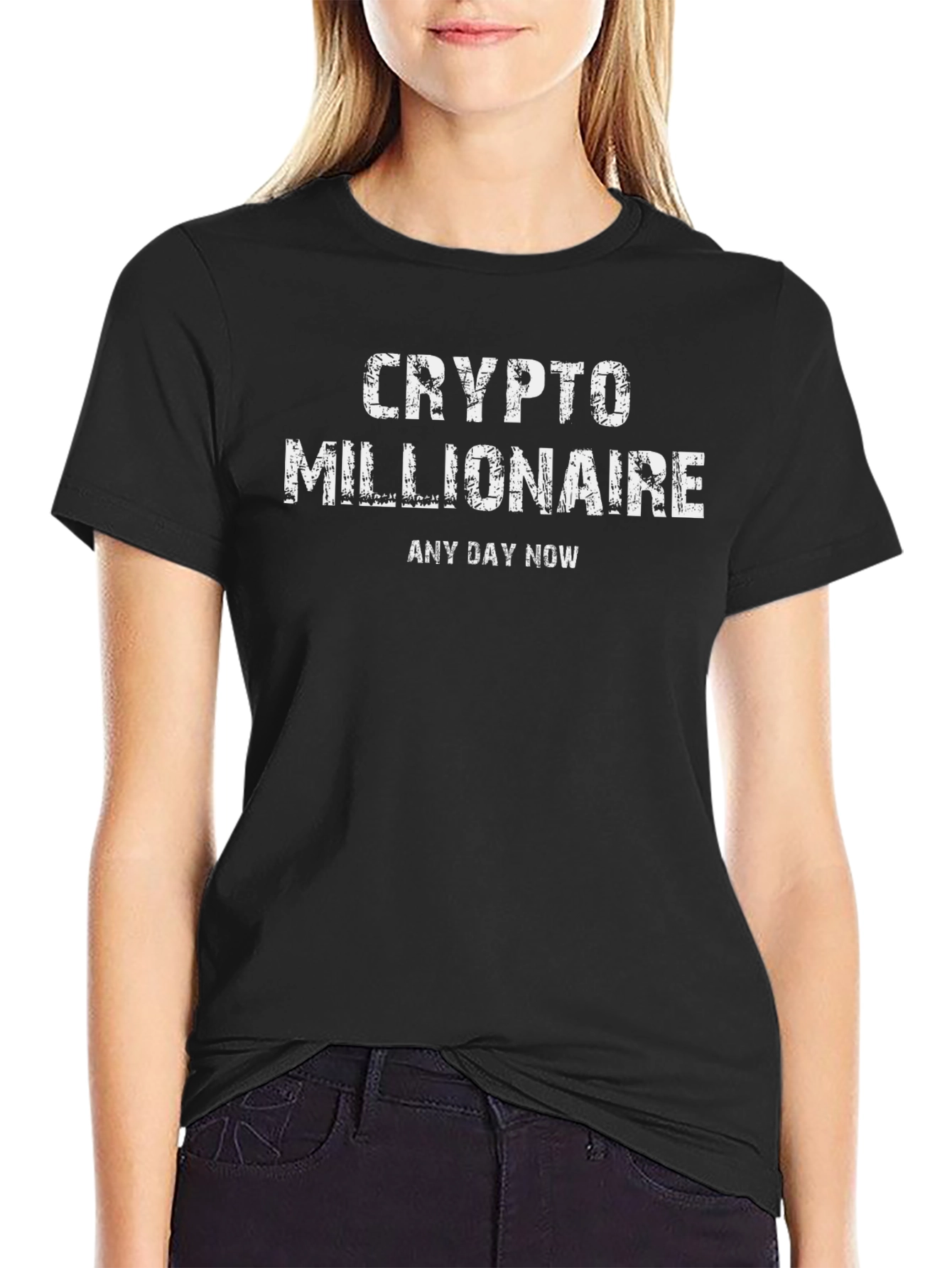 Crypto Millionaire Black T-Shirt - Any Day Now!