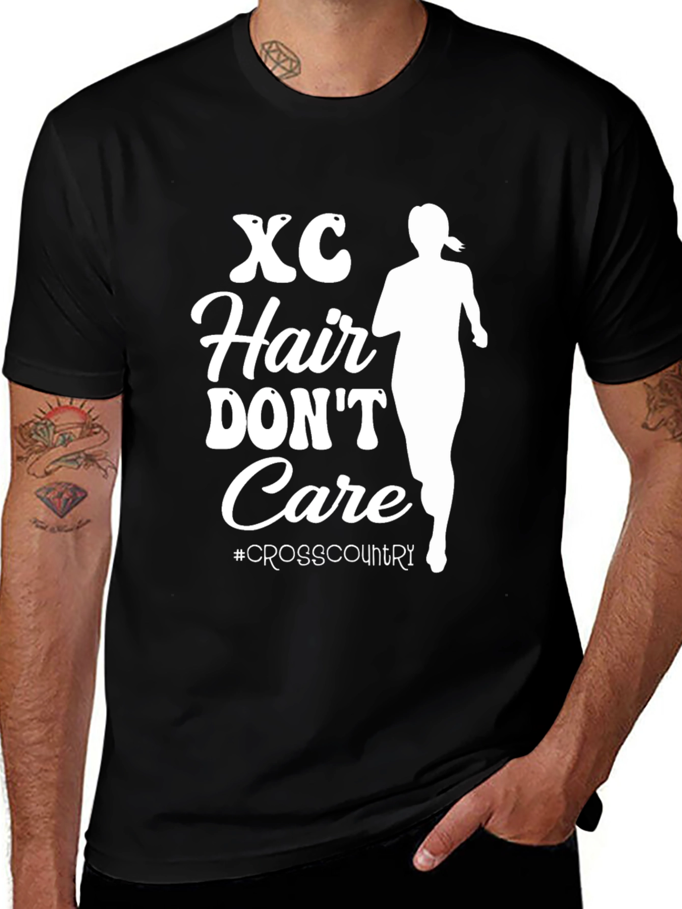 XC Hair Dont Care Cross Country Running T-Shirt