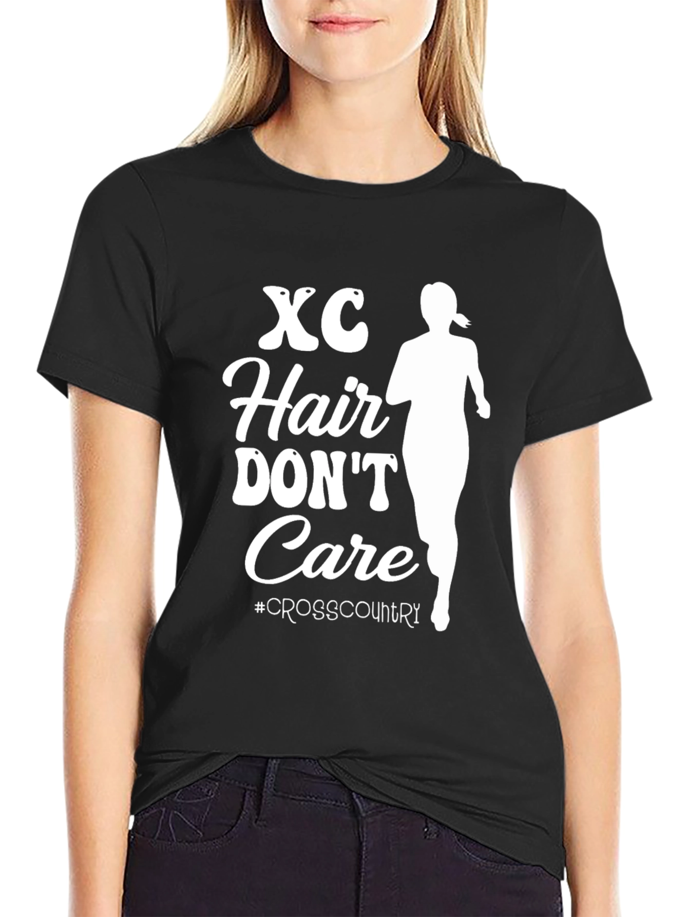 XC Hair Dont Care Cross Country Running T-Shirt