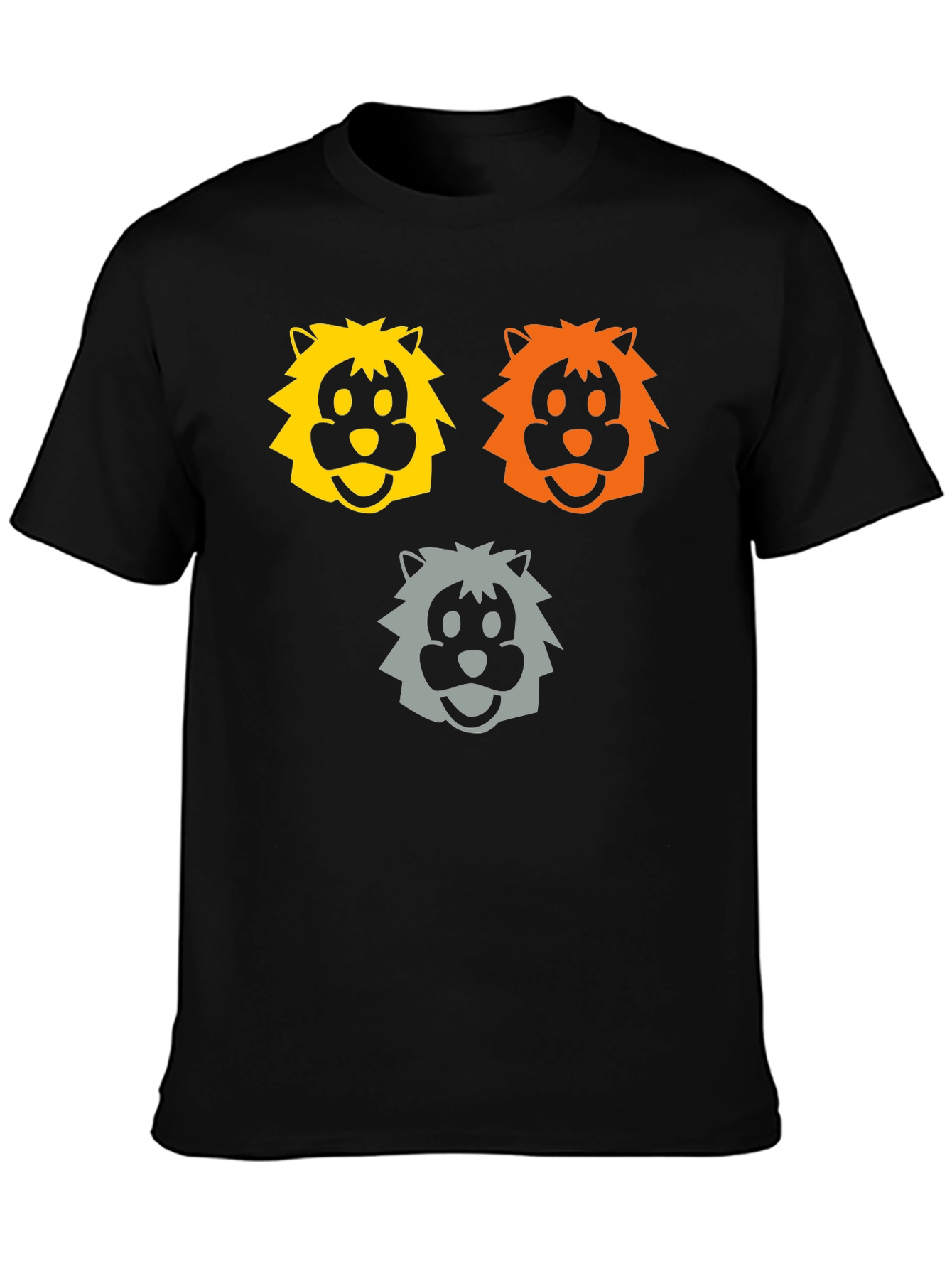 Cartoon Lion Graphic T-Shirt