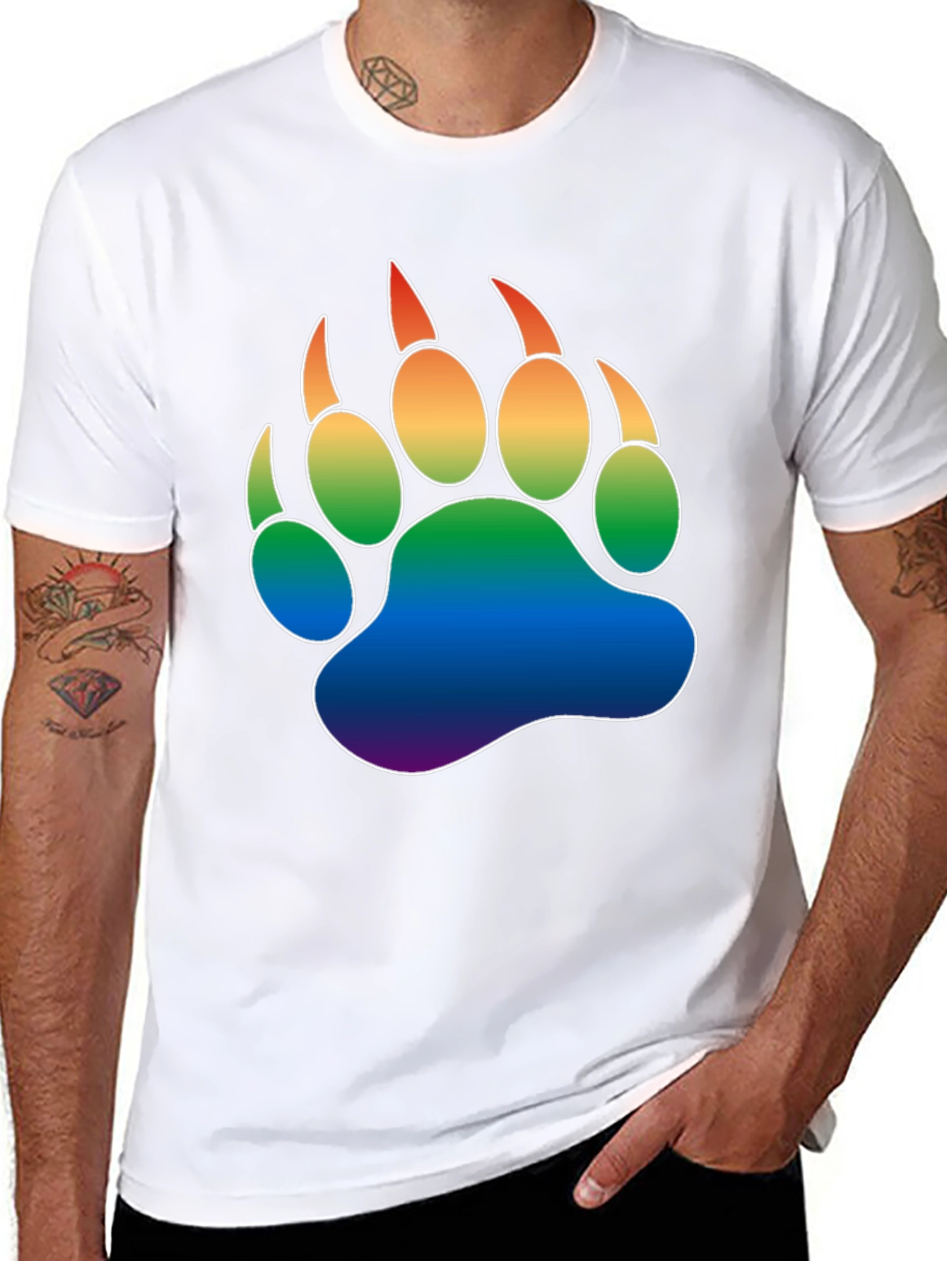 Pride Bear Paw T-Shirt