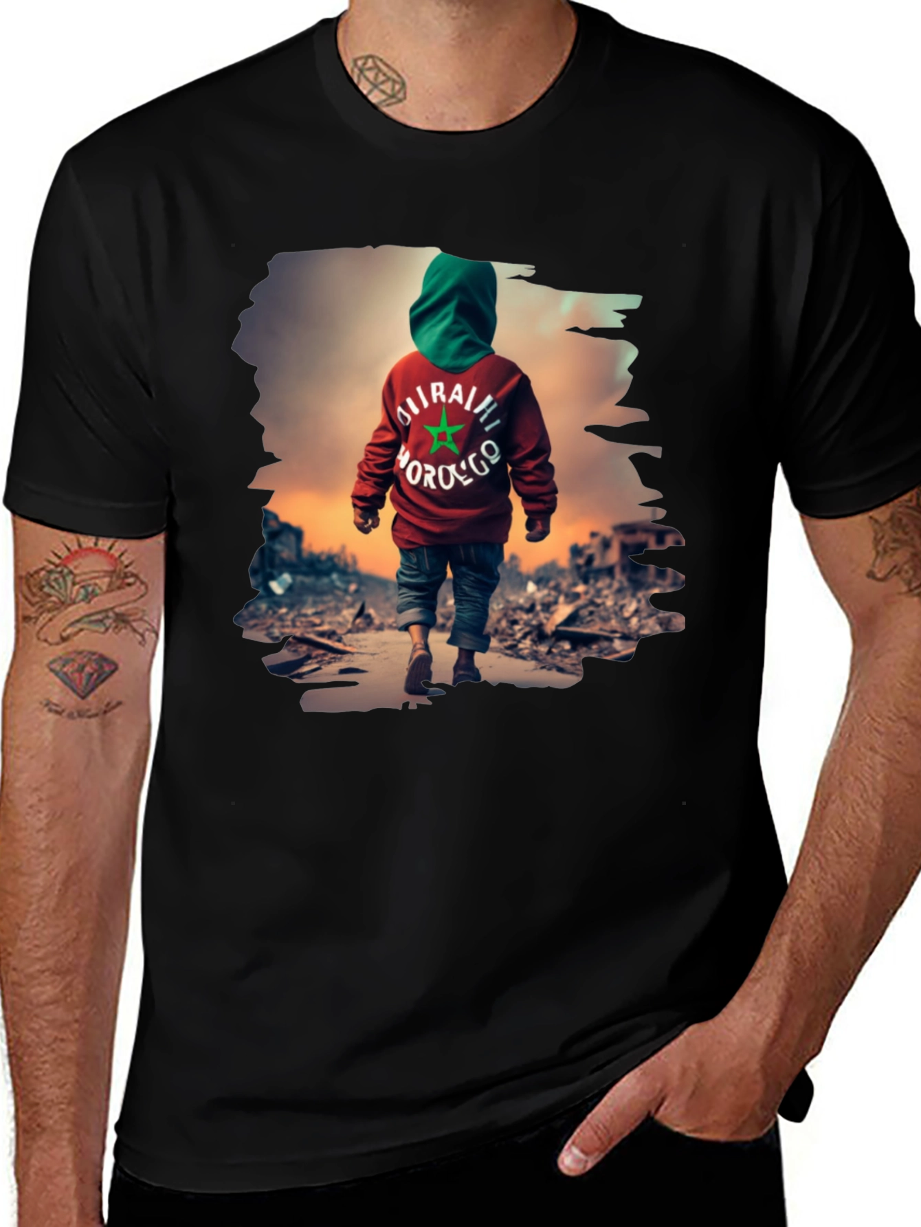 Morocco Flag T-Shirt: Stand with Morocco