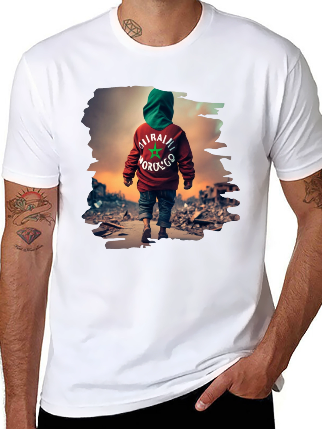 Morocco Flag T-Shirt: Stand with Morocco