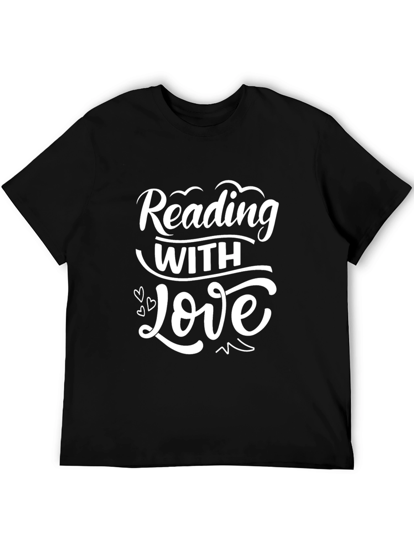 Reading with Love Black T-Shirt