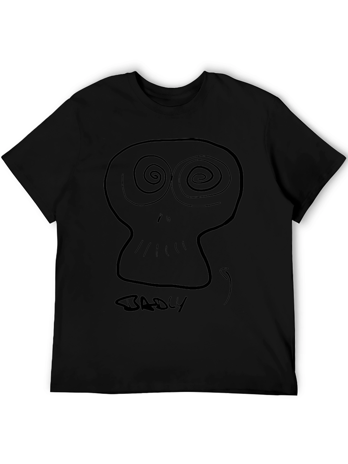 Badly Drawn Skull Black T-Shirt