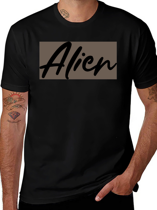 Alien Graphic Print Crew Neck T-Shirt