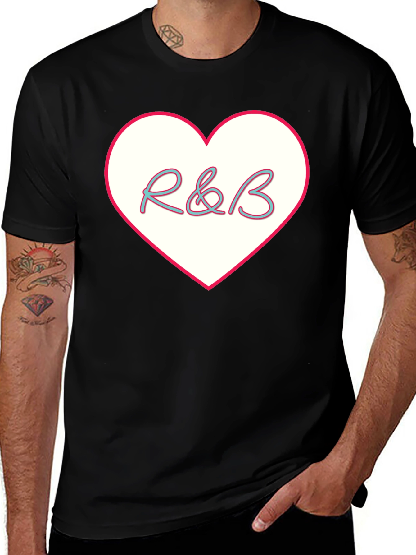 R&B Heart T-Shirt - Music Lover Tee