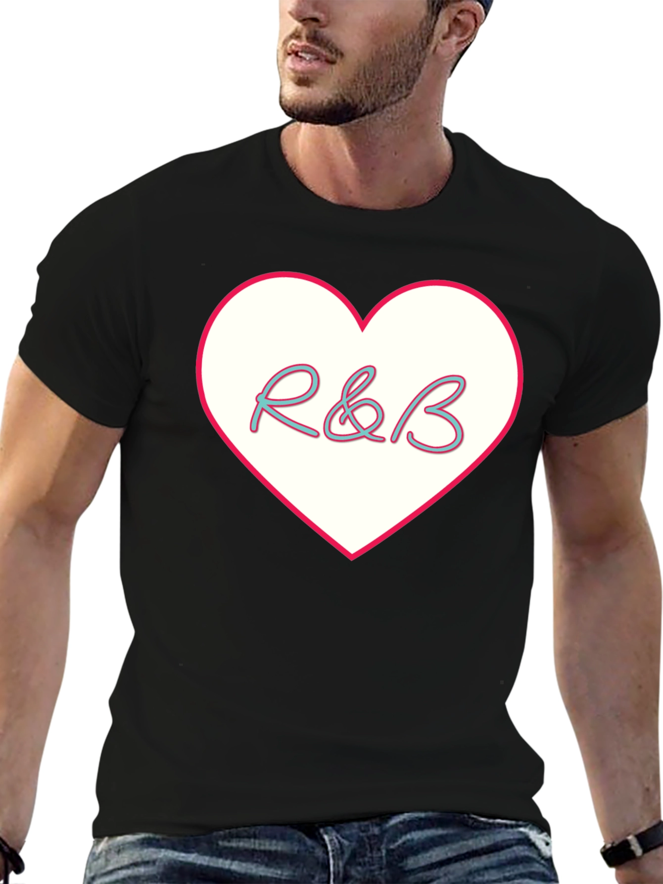 R&B Heart T-Shirt - Music Lover Tee