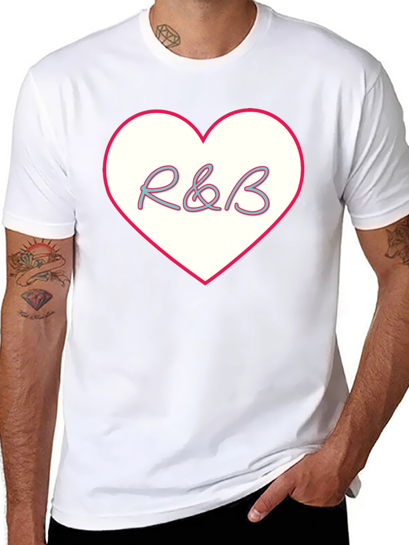 R&B Heart T-Shirt - Music Lover Tee