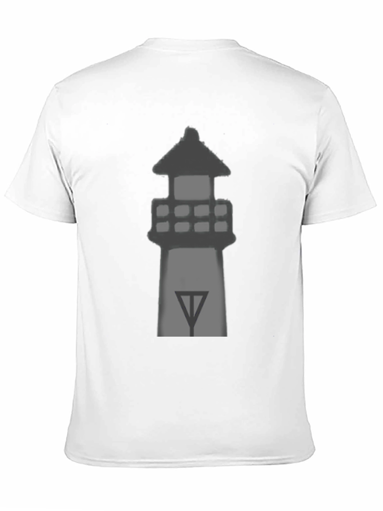 Mens Black Lighthouse Graphic Tee