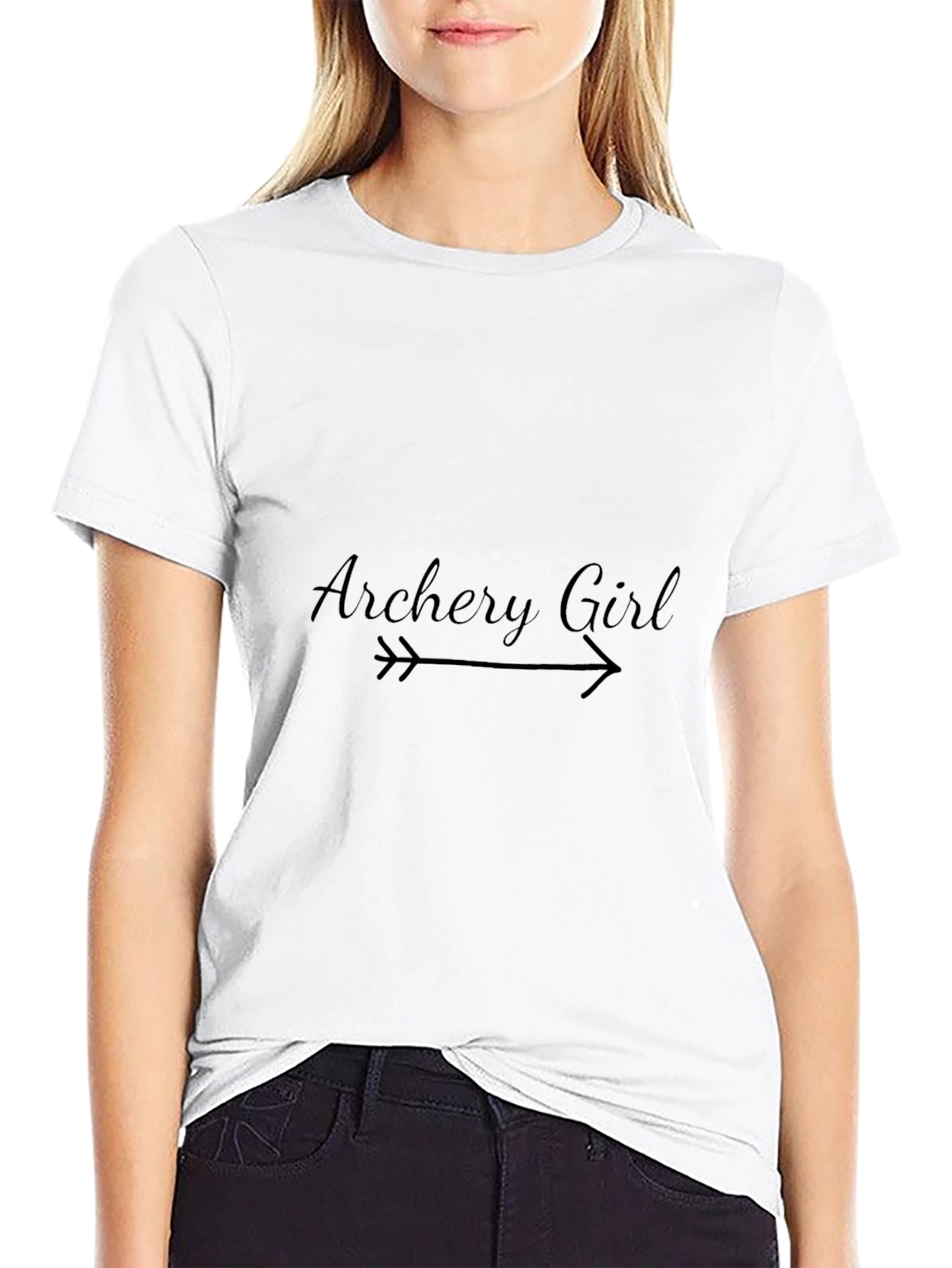 Archery Girl Arrow T-Shirt - Sporty Casual Top