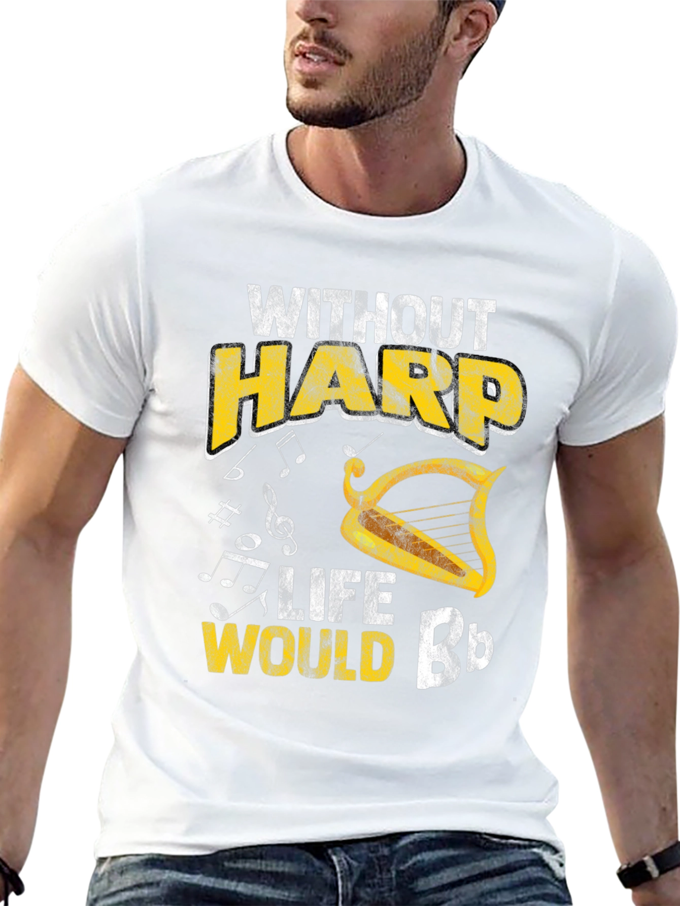 Harp Lover T-Shirt - Music Gift