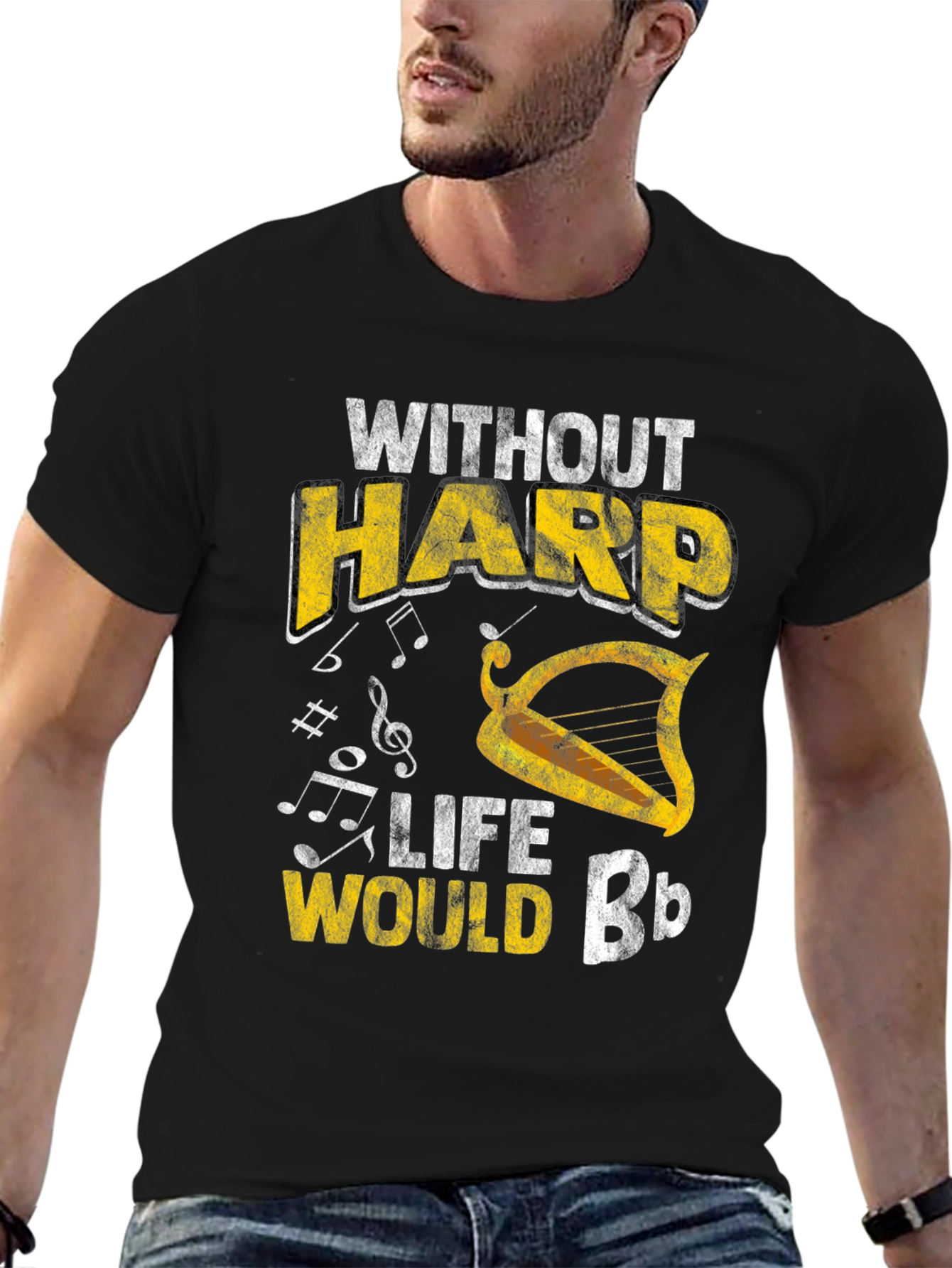 Harp Lover T-Shirt - Music Gift