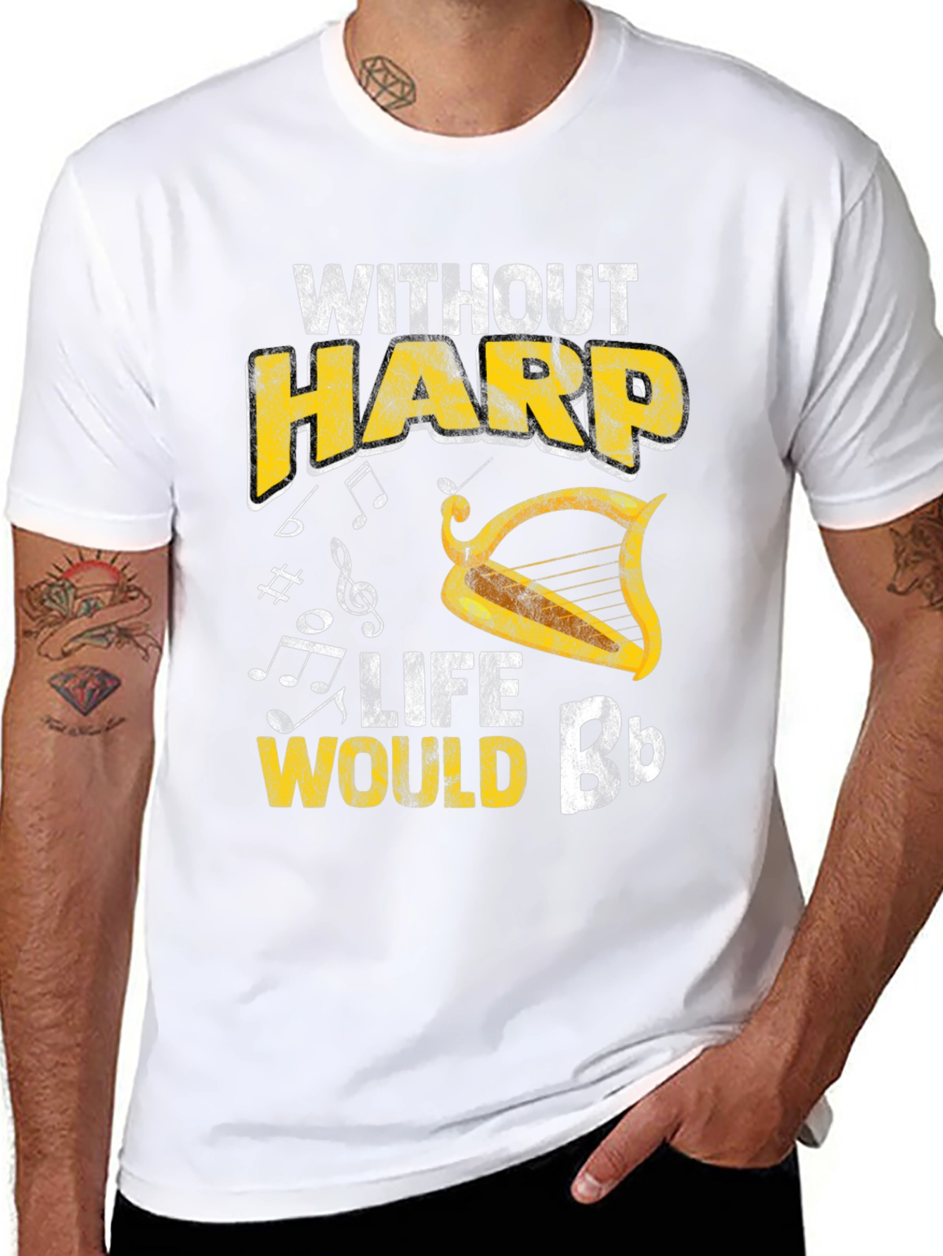 Harp Lover T-Shirt - Music Gift