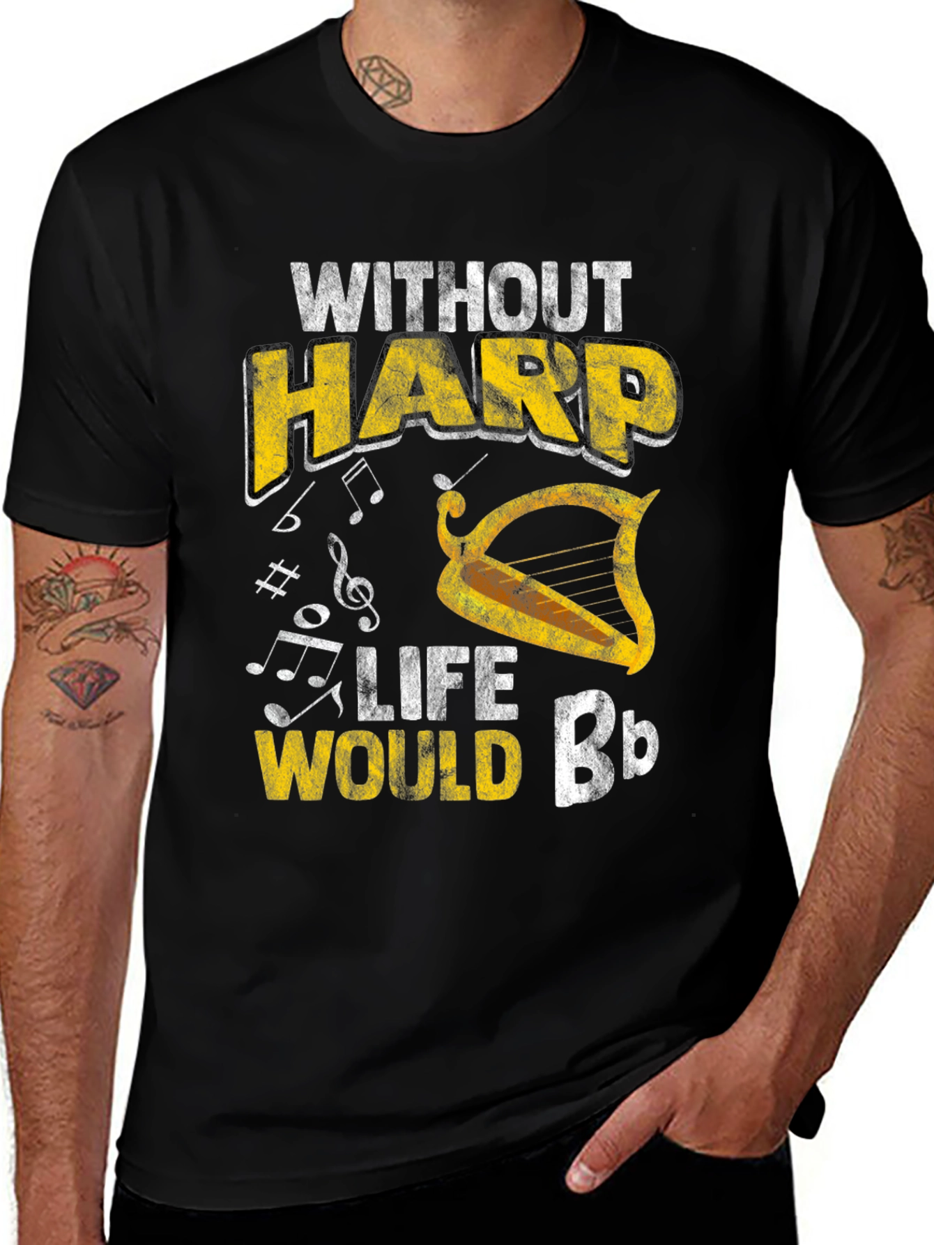 Harp Lover T-Shirt - Music Gift