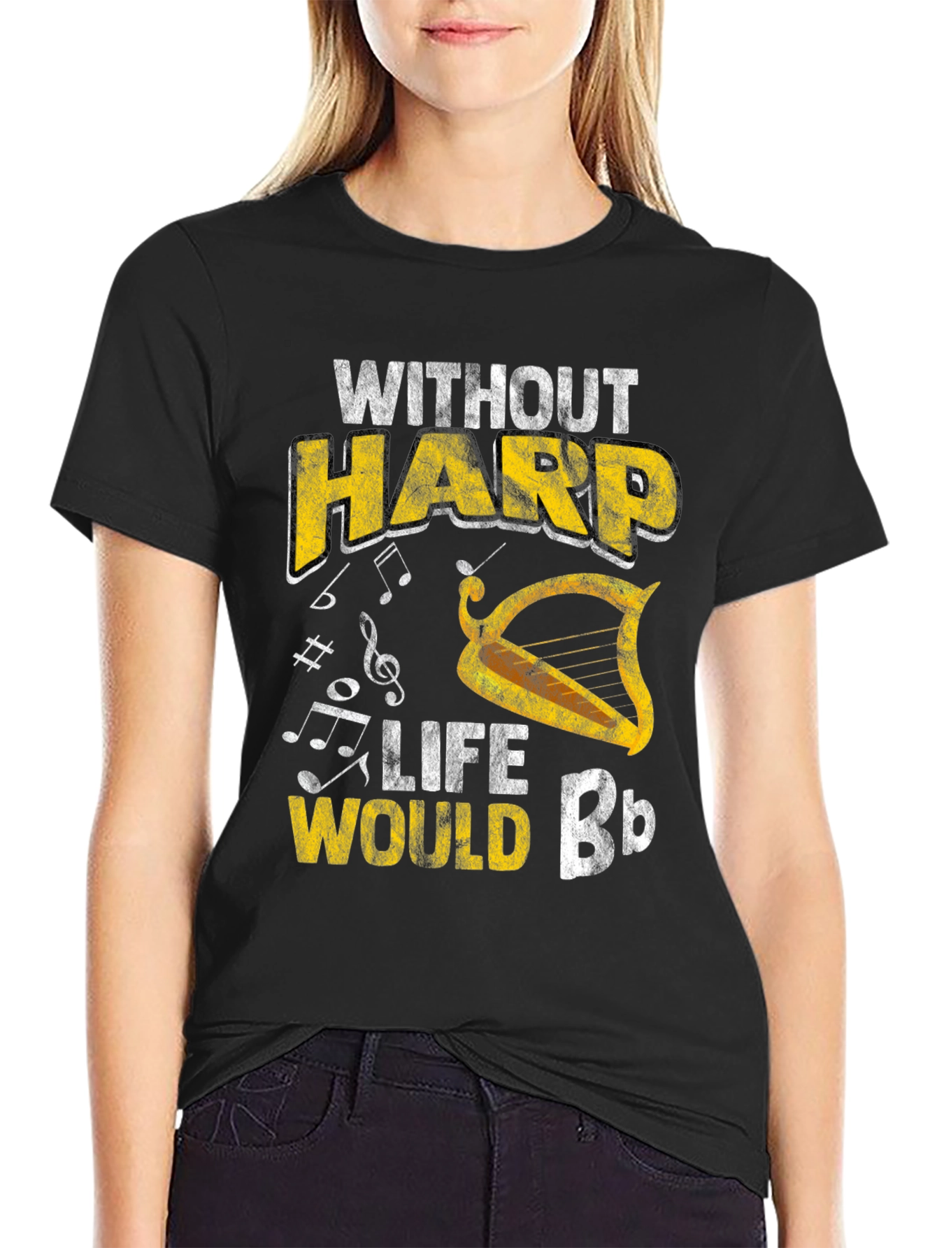 Harp Lover T-Shirt - Music Gift