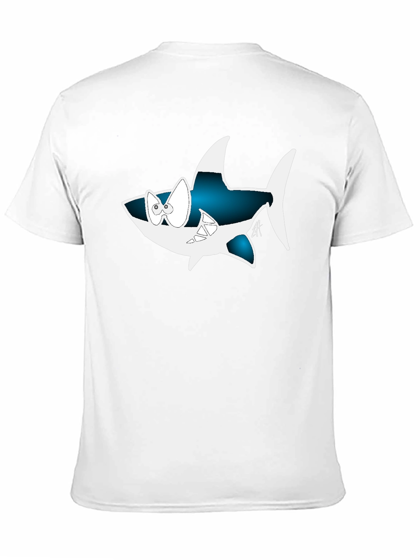 Cartoon Shark Graphic Tee - Cool Black Shirt