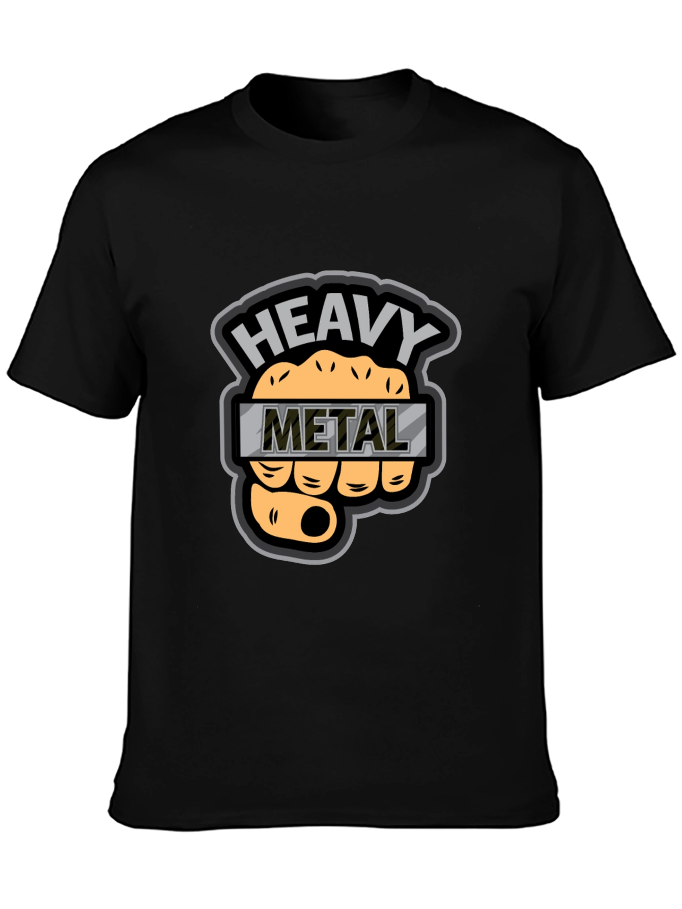 Heavy Metal Graphic Tee - Black Cotton T-Shirt