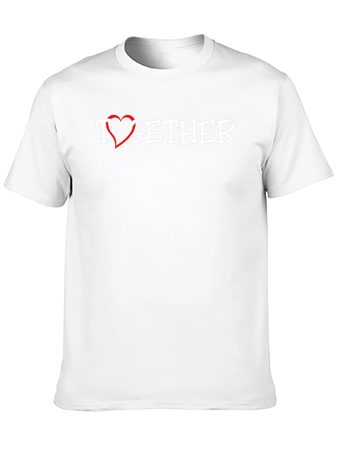 Together Heart Graphic Black T-Shirt