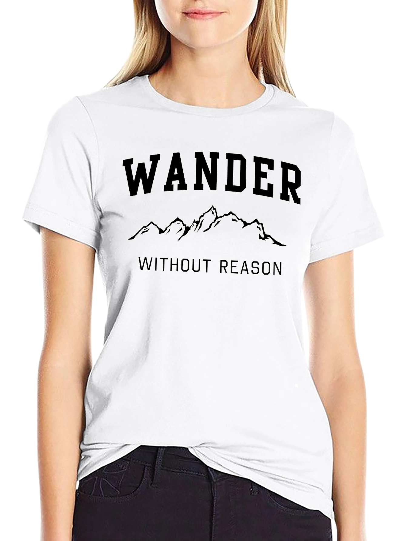 Wander Without Reason Graphic Tee - Black