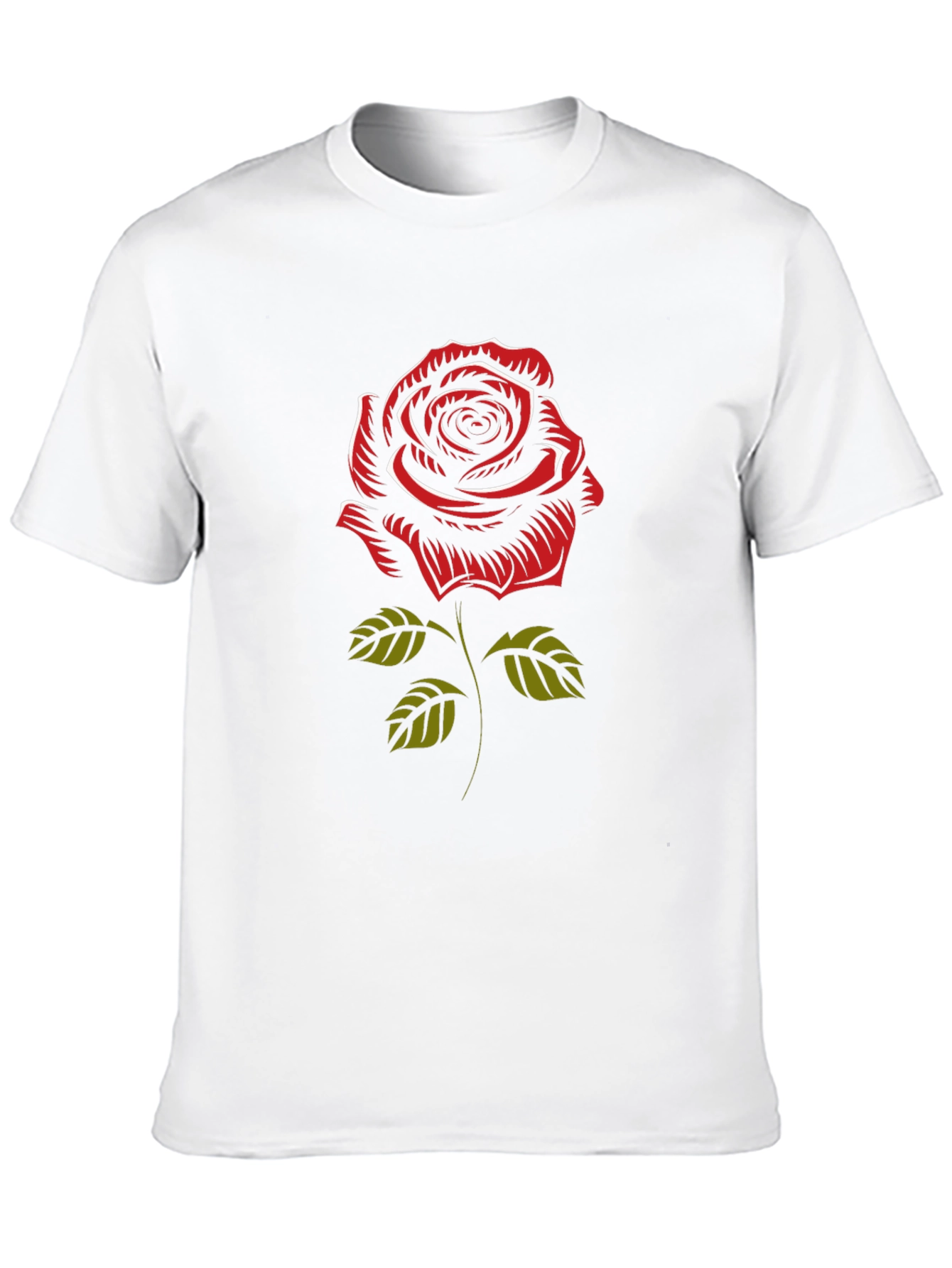Rose Graphic Black T-Shirt - Stylish Mens Tee