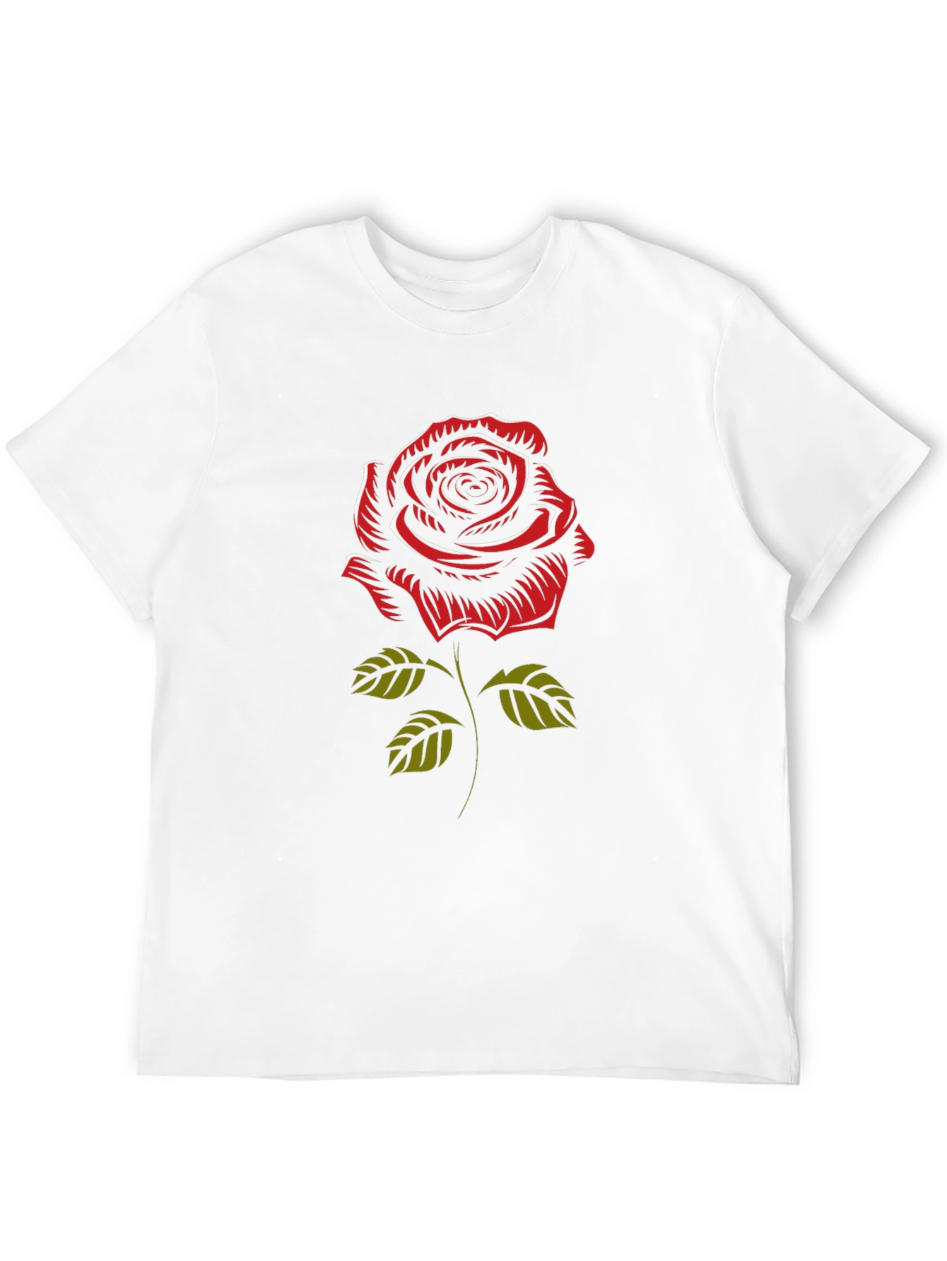 Rose Graphic Black T-Shirt - Stylish Mens Tee