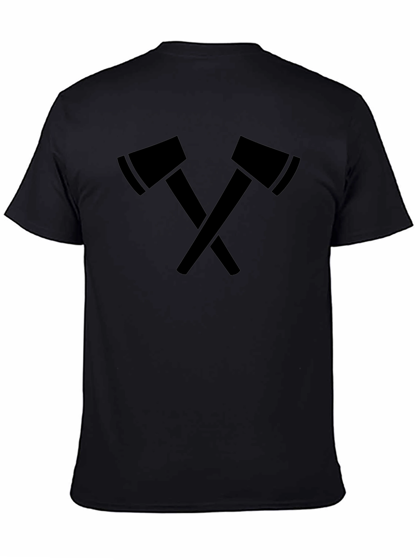 Crossed Axes Graphic T-Shirt - Black