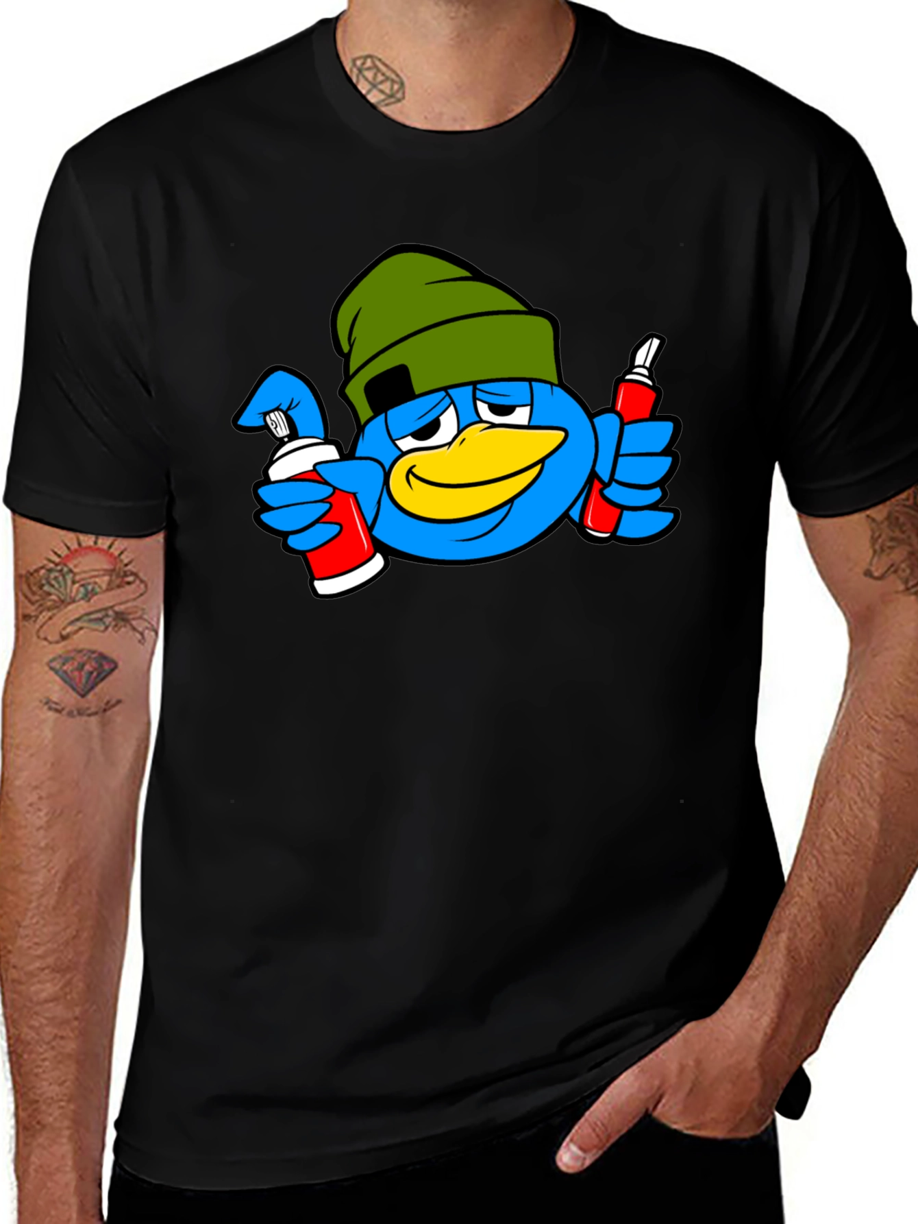 Blue Bird Graffiti Artist T-Shirt