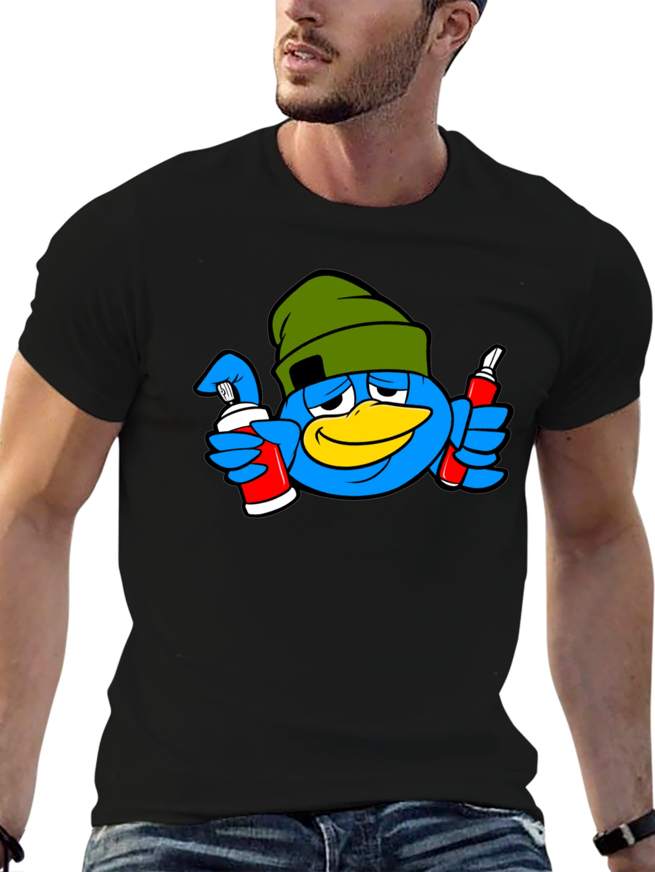 Blue Bird Graffiti Artist T-Shirt
