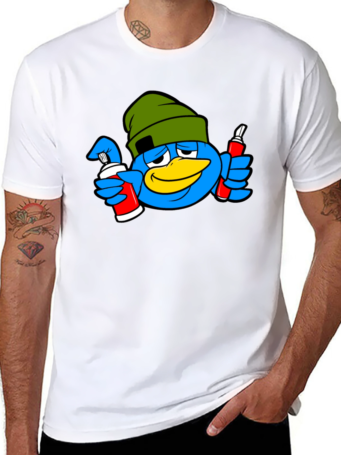 Blue Bird Graffiti Artist T-Shirt