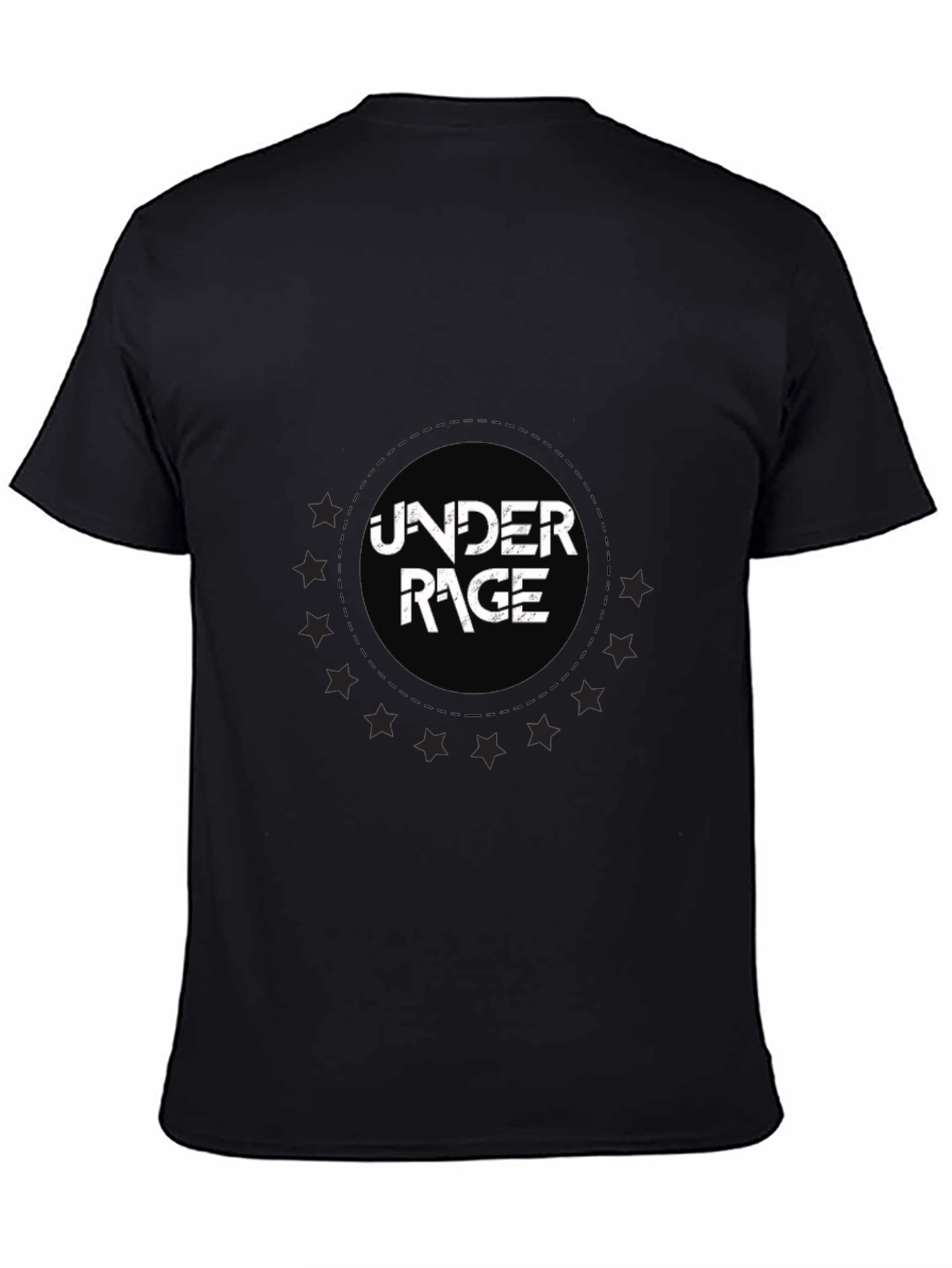 Under Rage Graphic Print Black T-Shirt