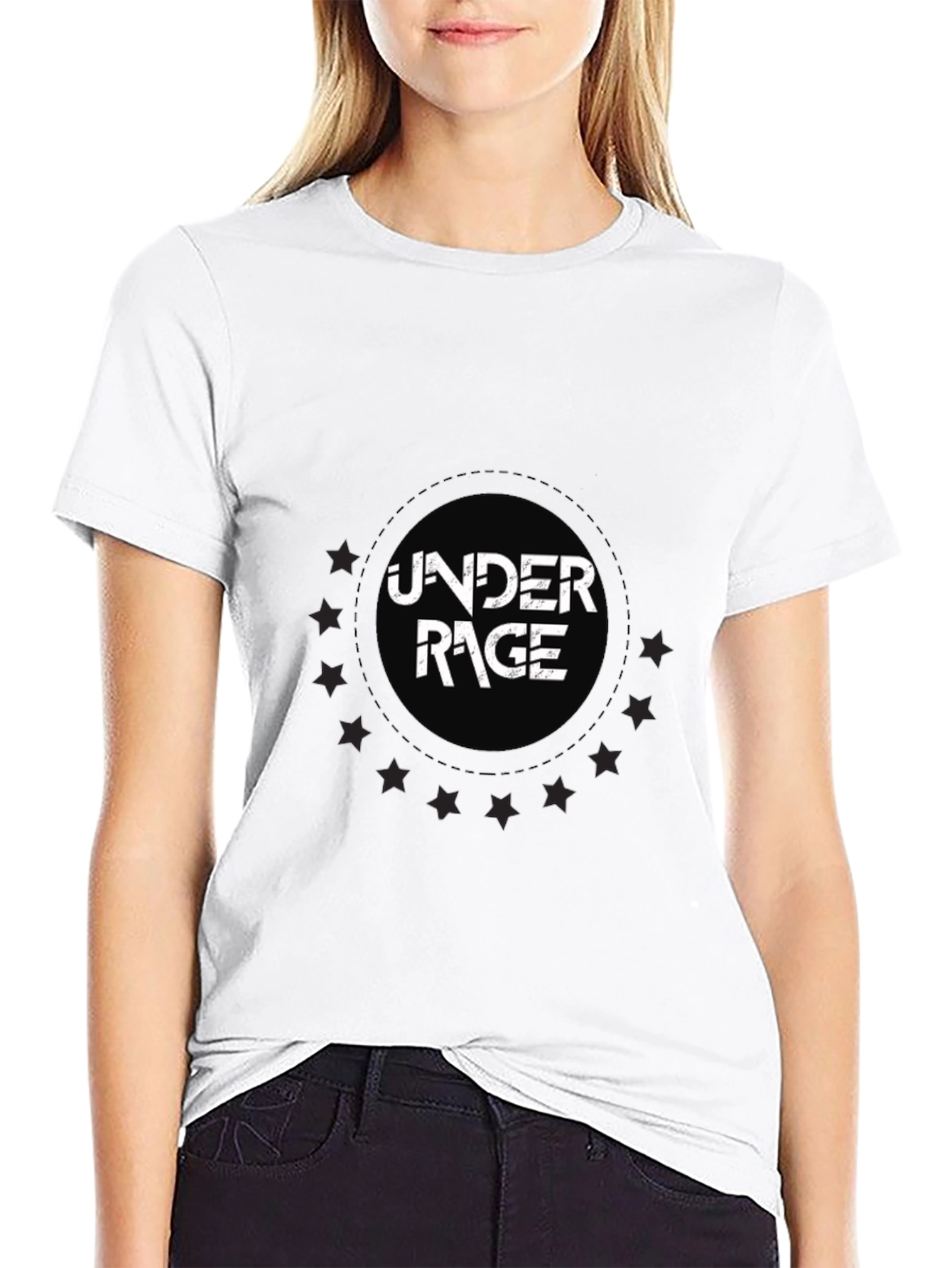 Under Rage Graphic Print Black T-Shirt
