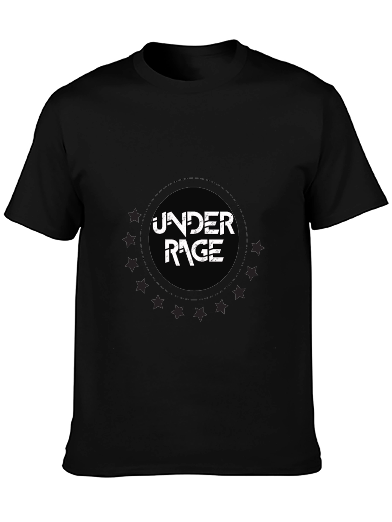 Under Rage Graphic Print Black T-Shirt