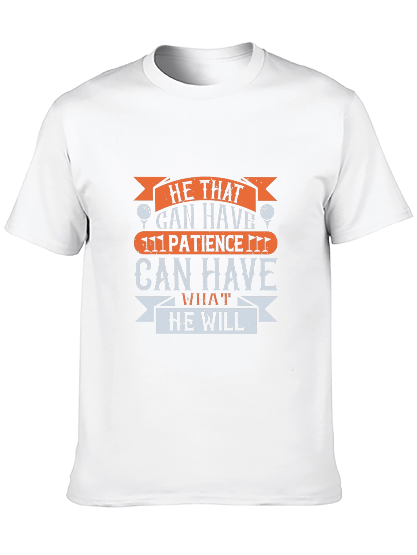 Golf Patience Graphic Tee - Black Cotton T-Shirt