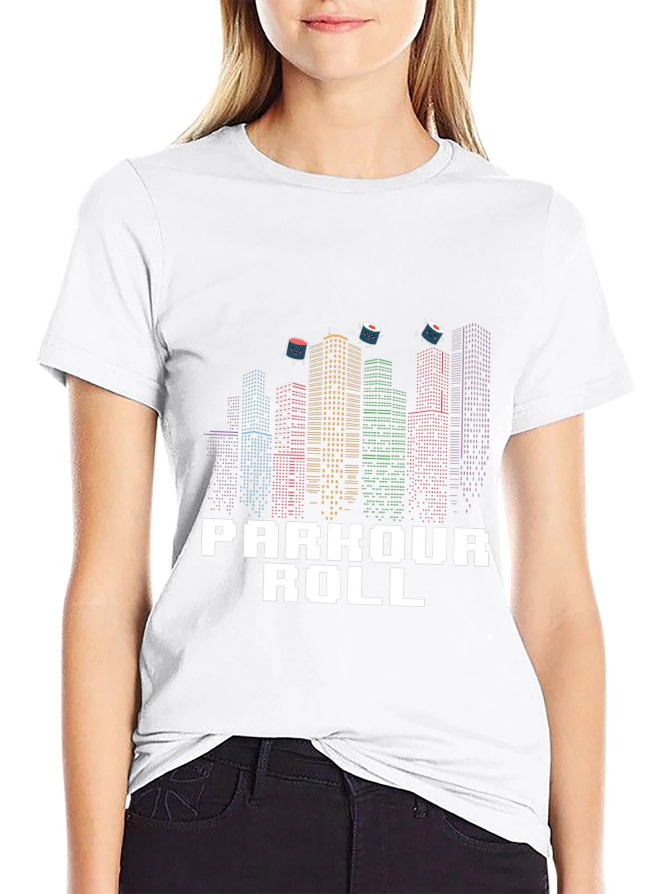 Parkour Roll Graphic T-Shirt - Urban Sushi Design