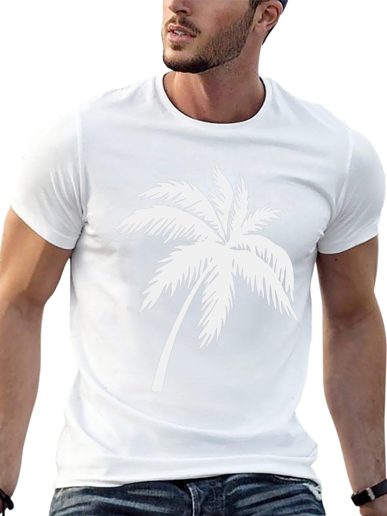 Black Palm Tree Graphic Tee - Island Vibes