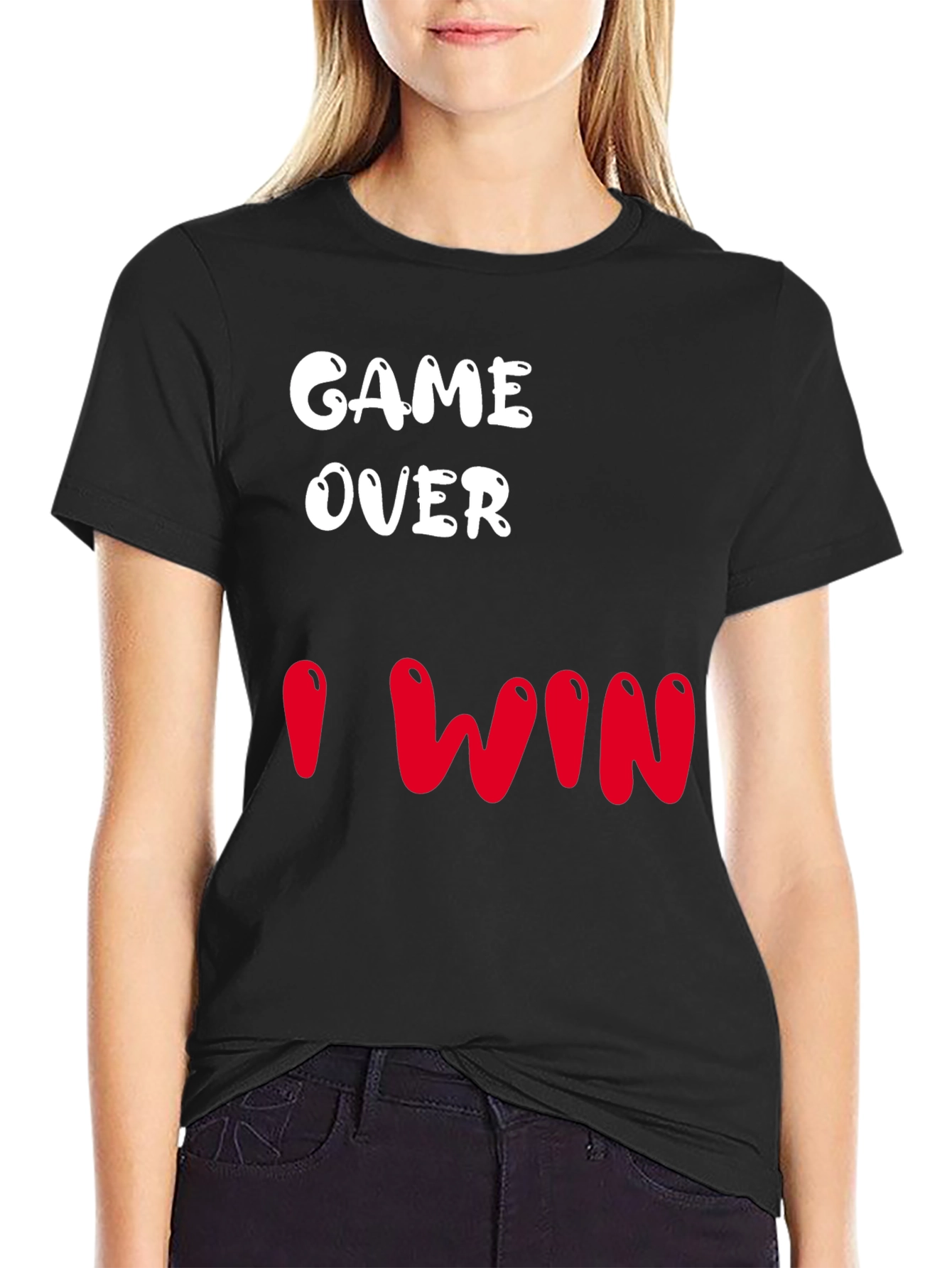Game Over I Win Graphic T-Shirt - Black