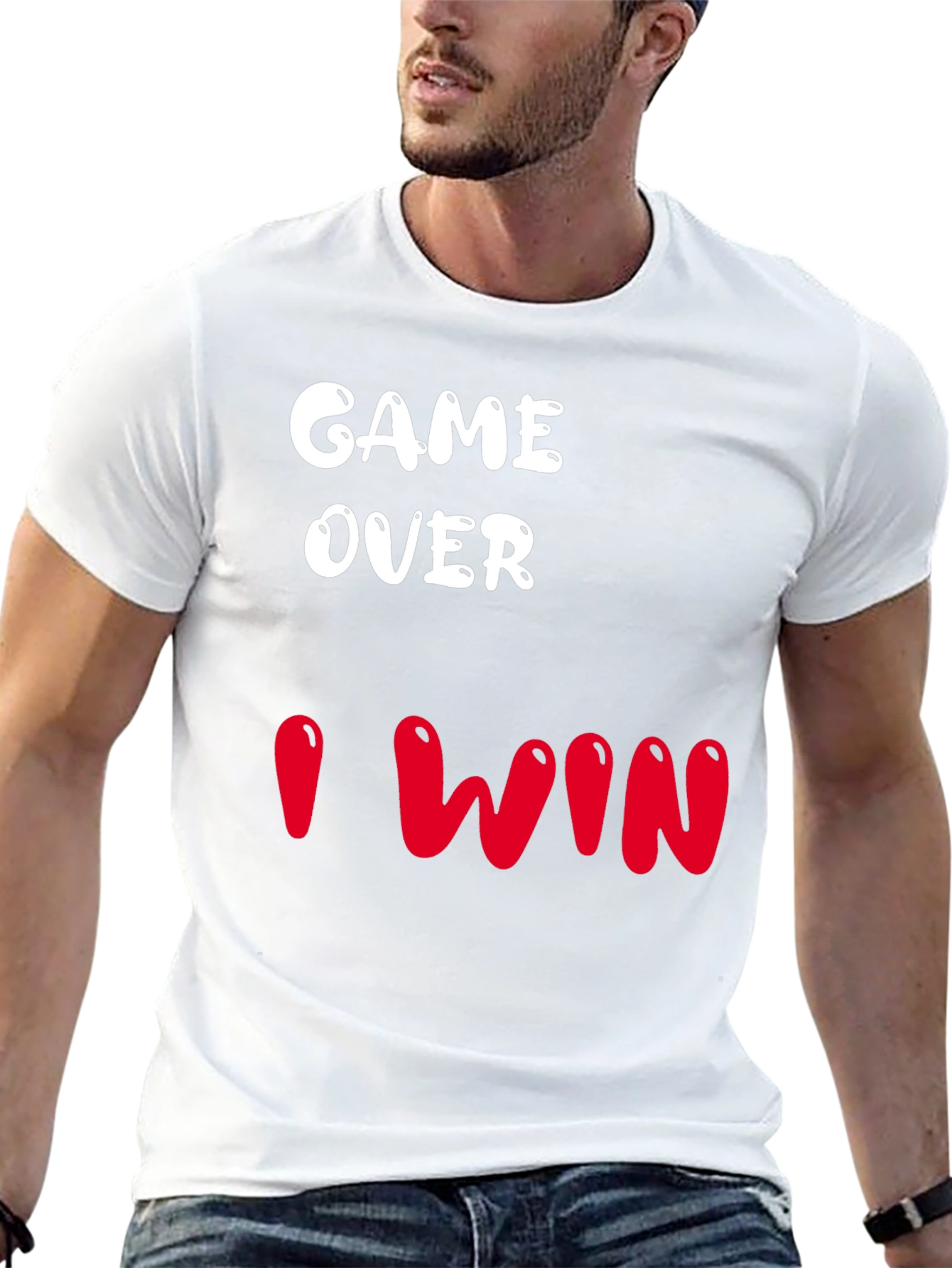 Game Over I Win Graphic T-Shirt - Black