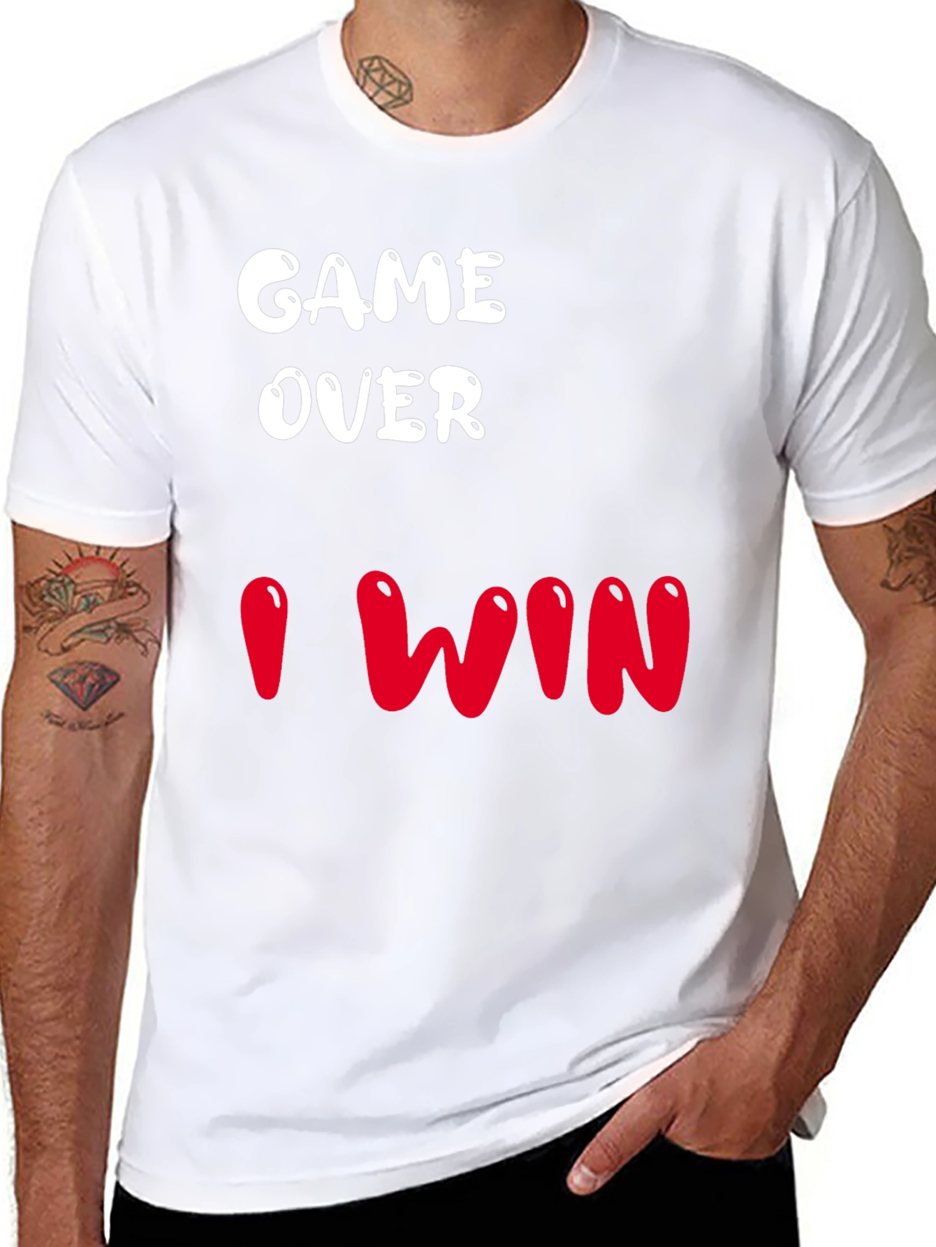 Game Over I Win Graphic T-Shirt - Black