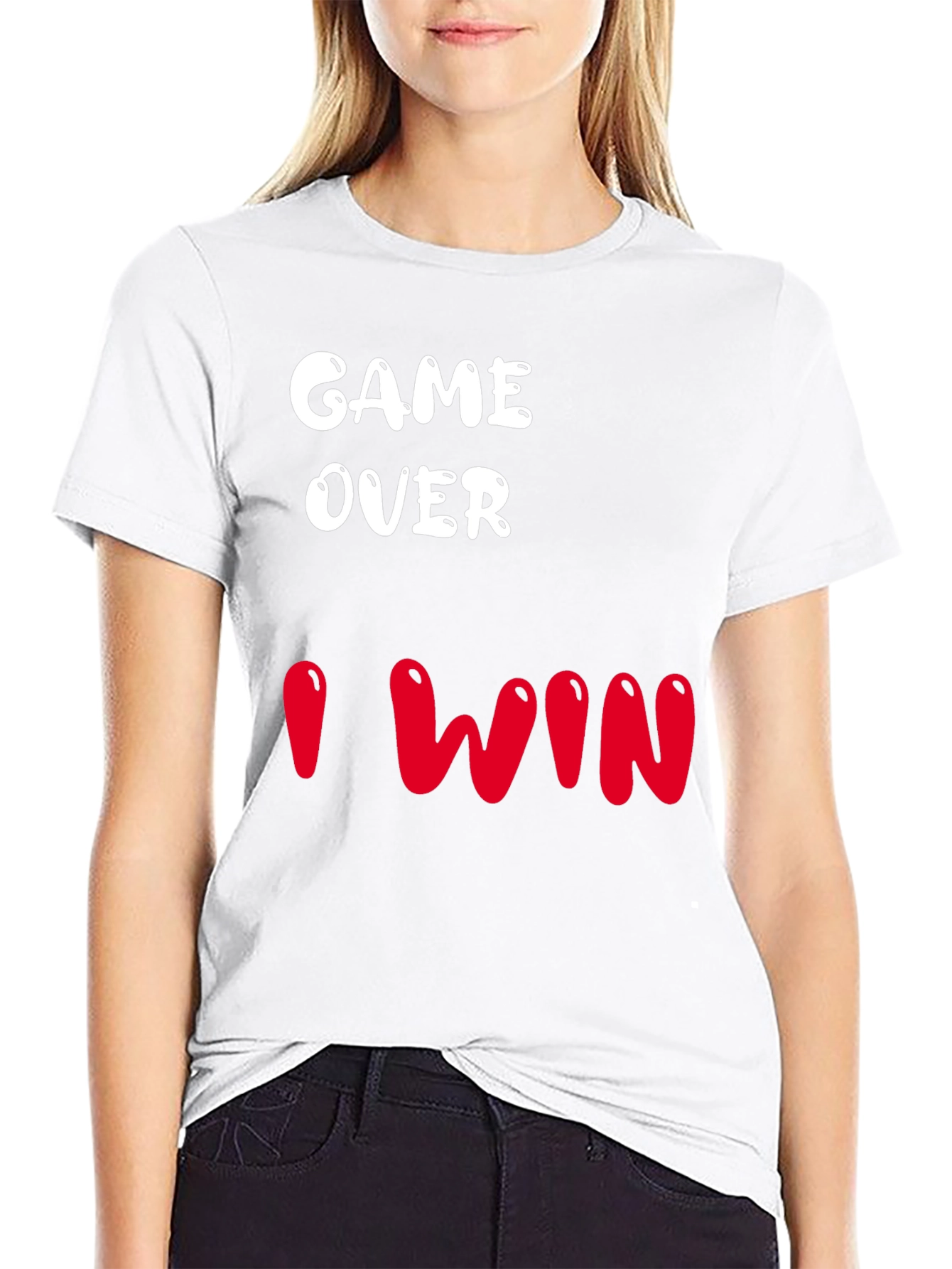 Game Over I Win Graphic T-Shirt - Black