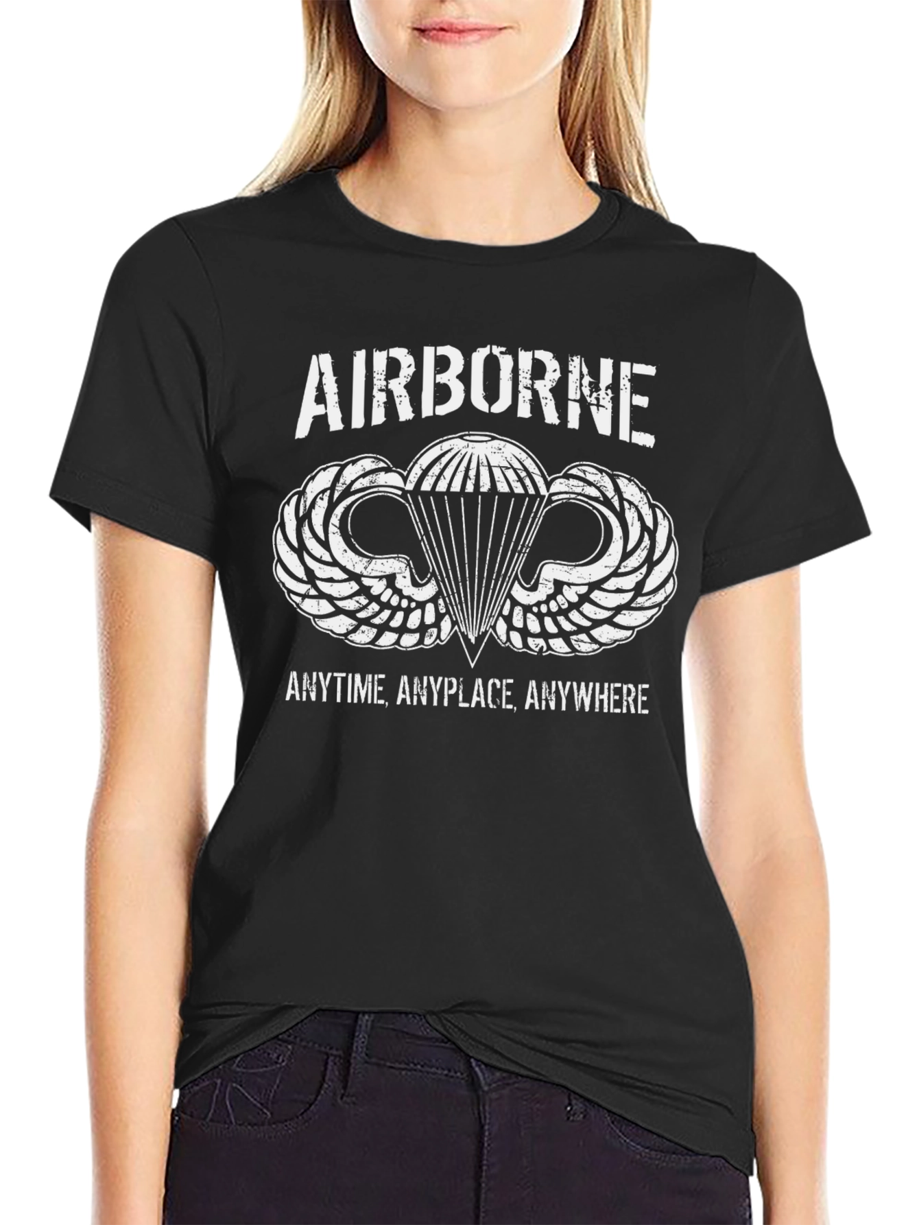 Airborne T-Shirt - Anytime Anyplace Anywhere