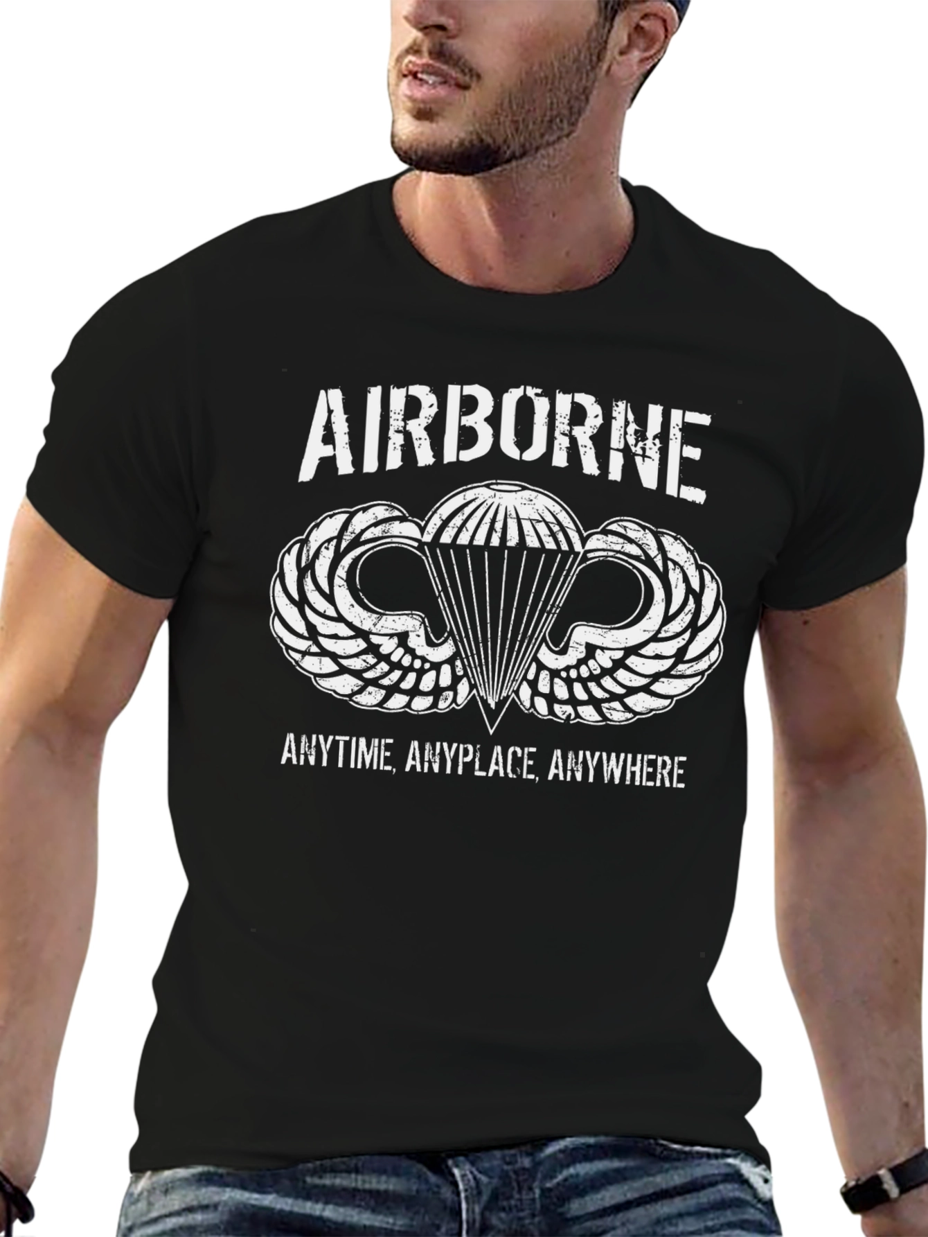Airborne T-Shirt - Anytime Anyplace Anywhere