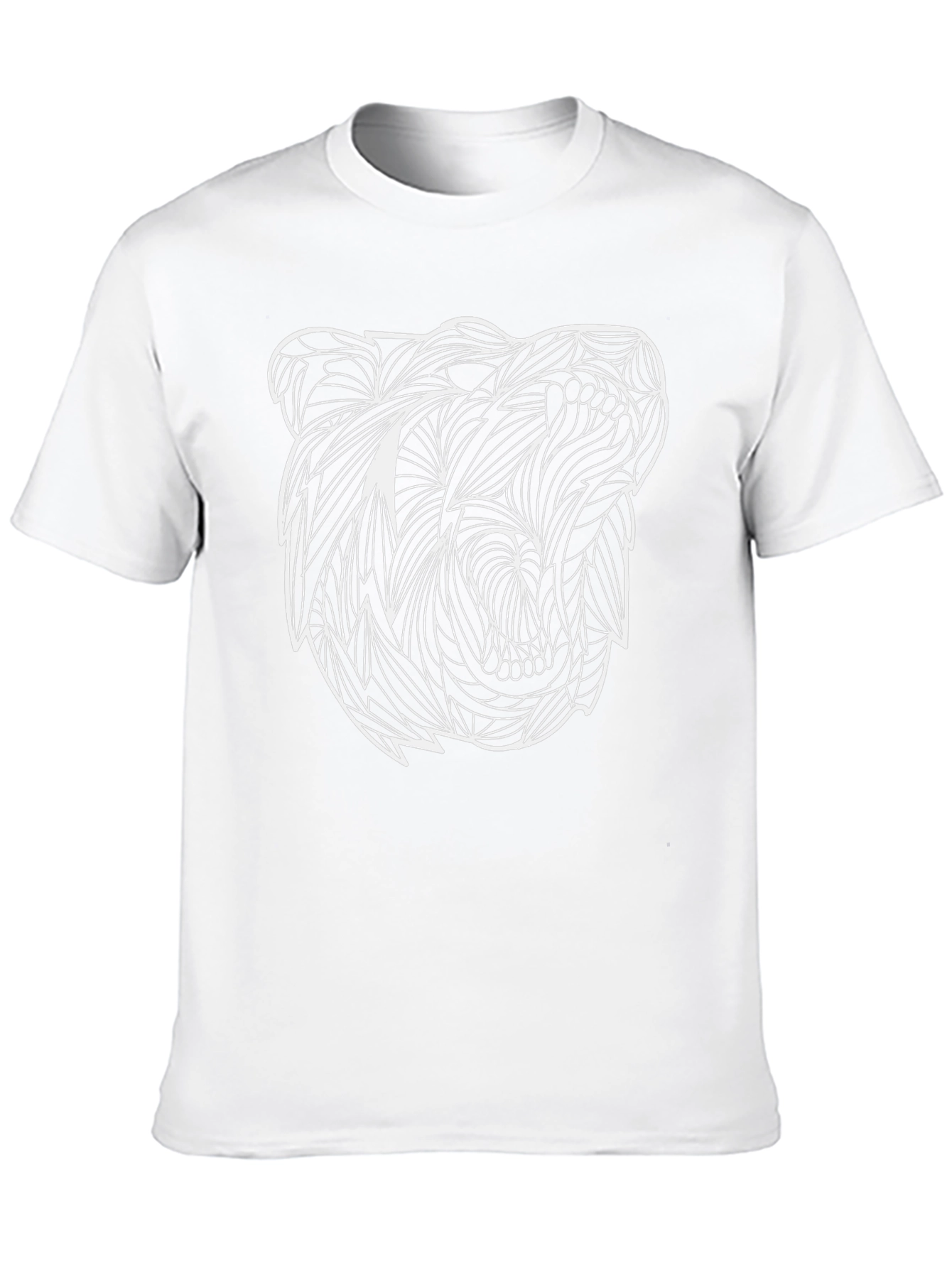 Abstract Bear Graphic Black T-Shirt - Mens Casual Wear