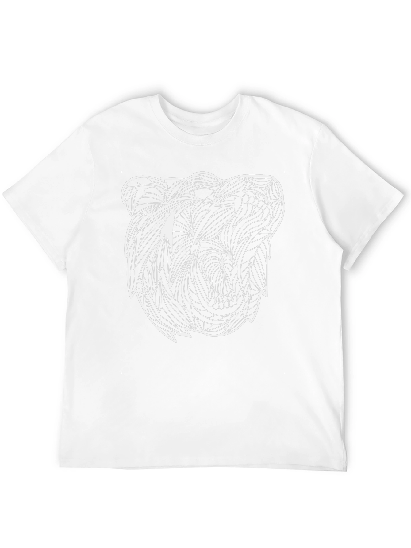 Abstract Bear Graphic Black T-Shirt - Mens Casual Wear
