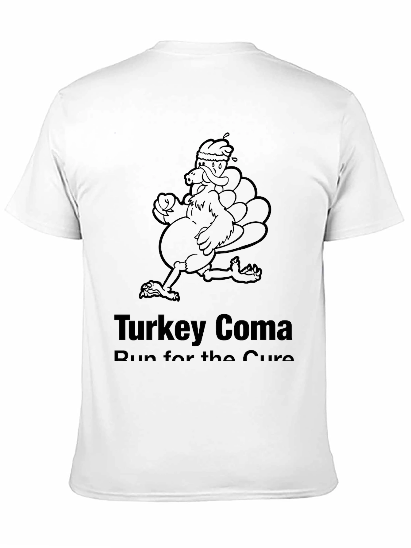 Turkey Coma Run for the Cure Black T-Shirt