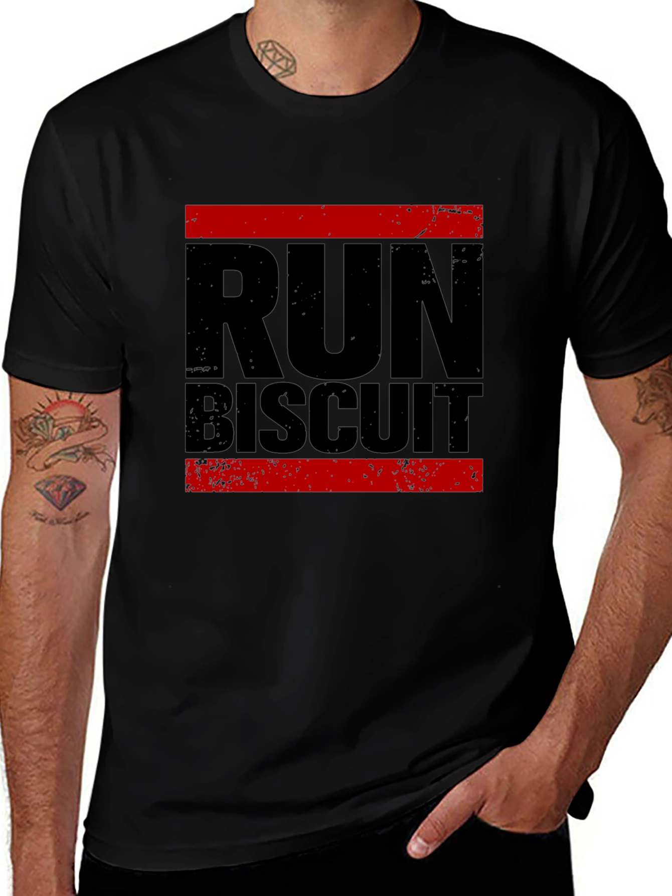 Run Biscuit Graphic Tee - Stylish Comfort
