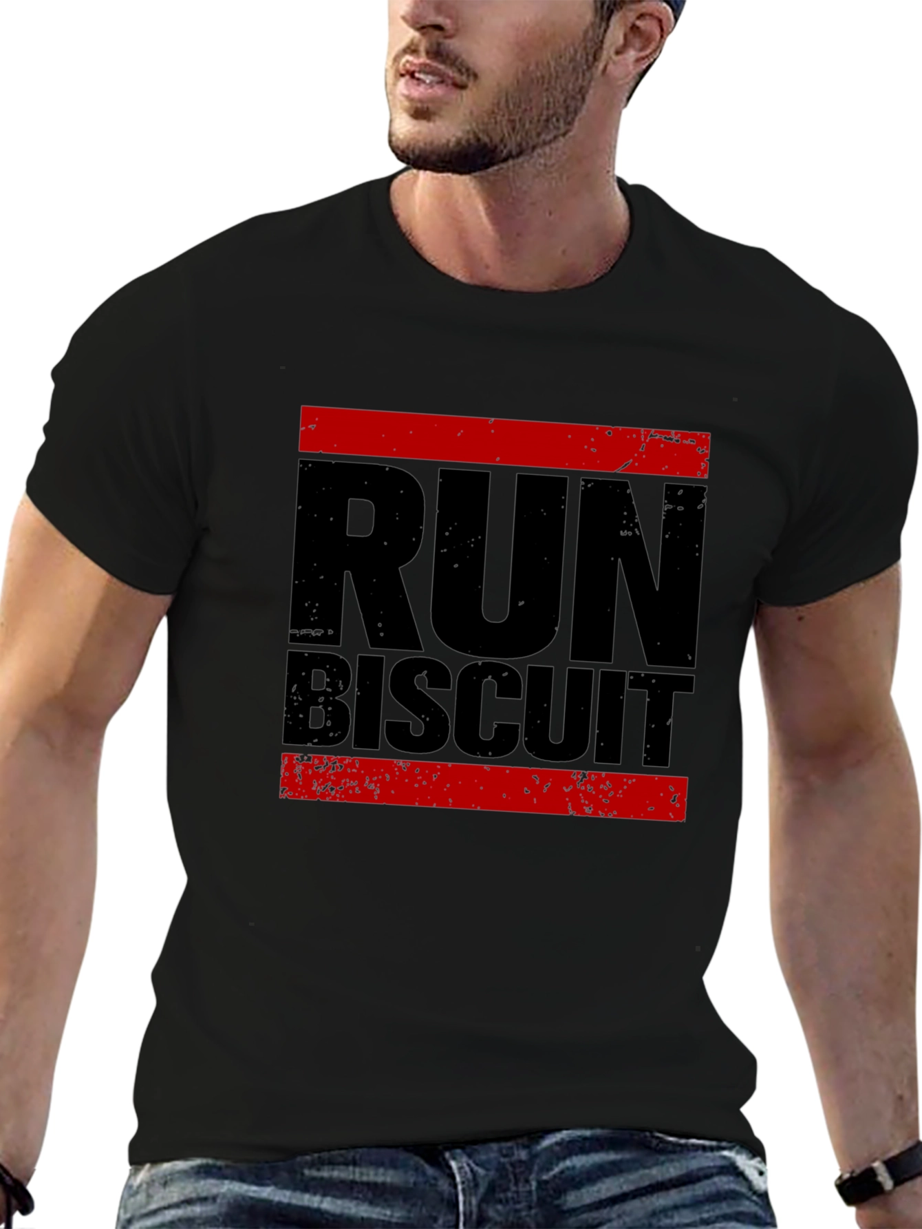 Run Biscuit Graphic Tee - Stylish Comfort
