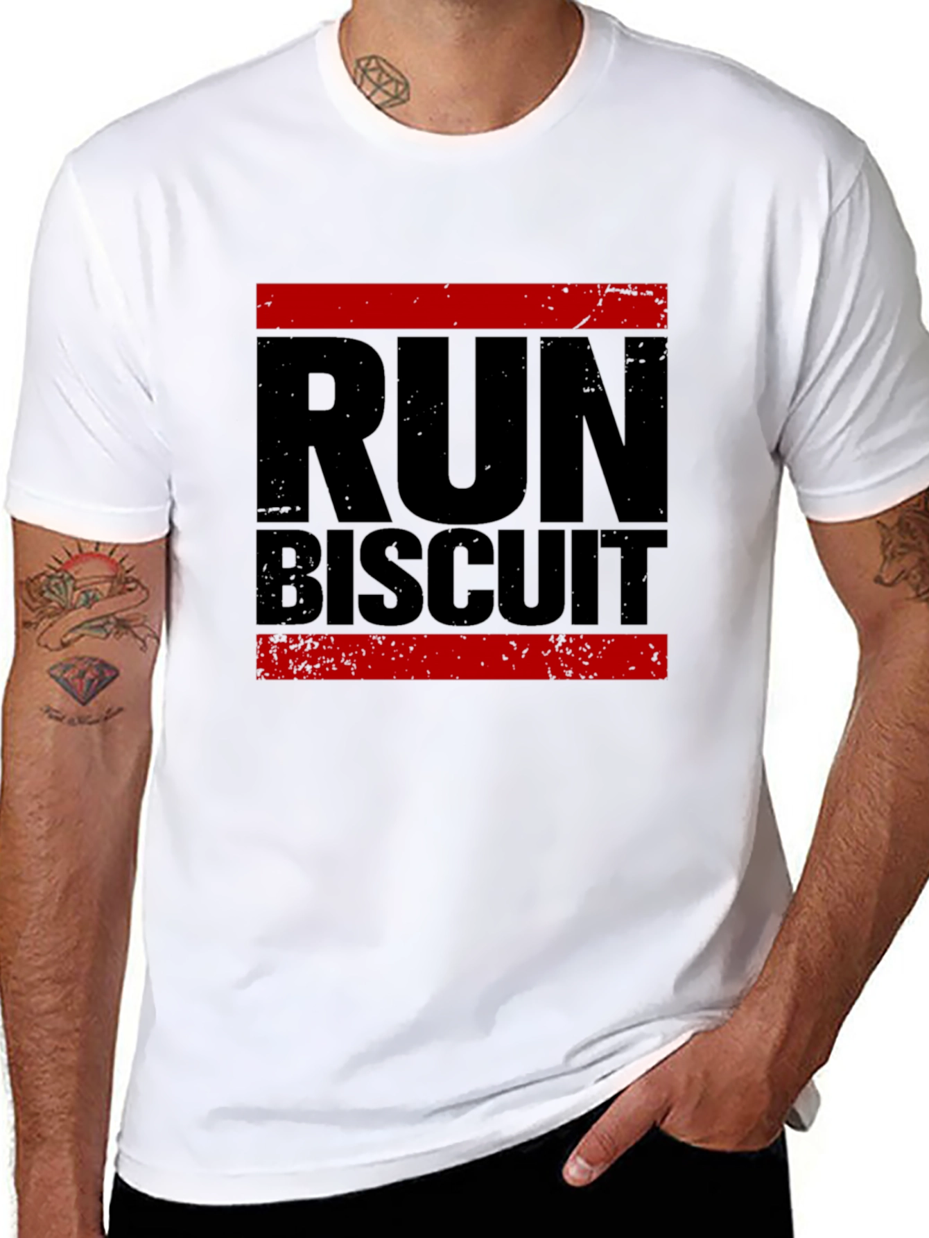Run Biscuit Graphic Tee - Stylish Comfort